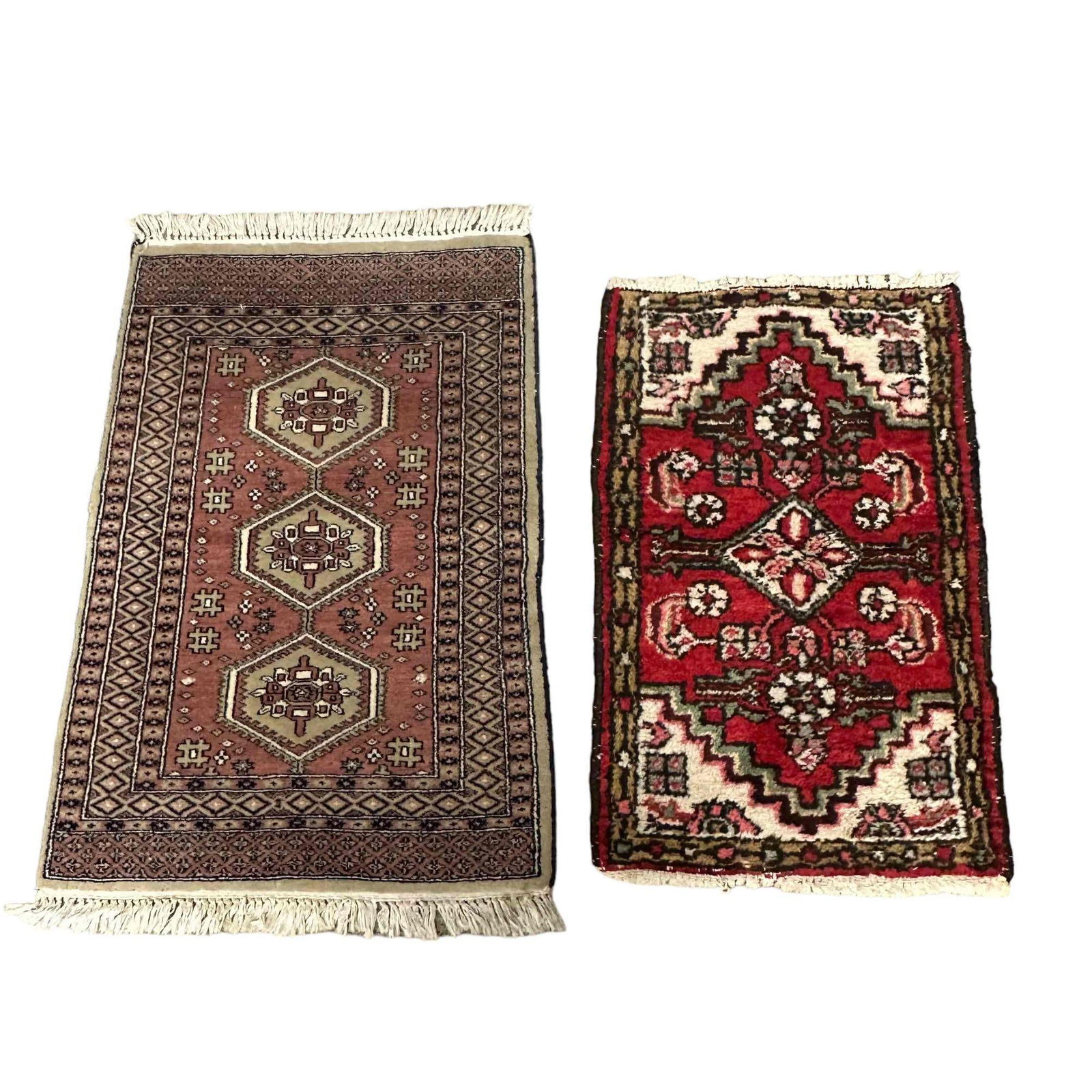 Two Small Semi Antique Throw Rugs (1 of 11)