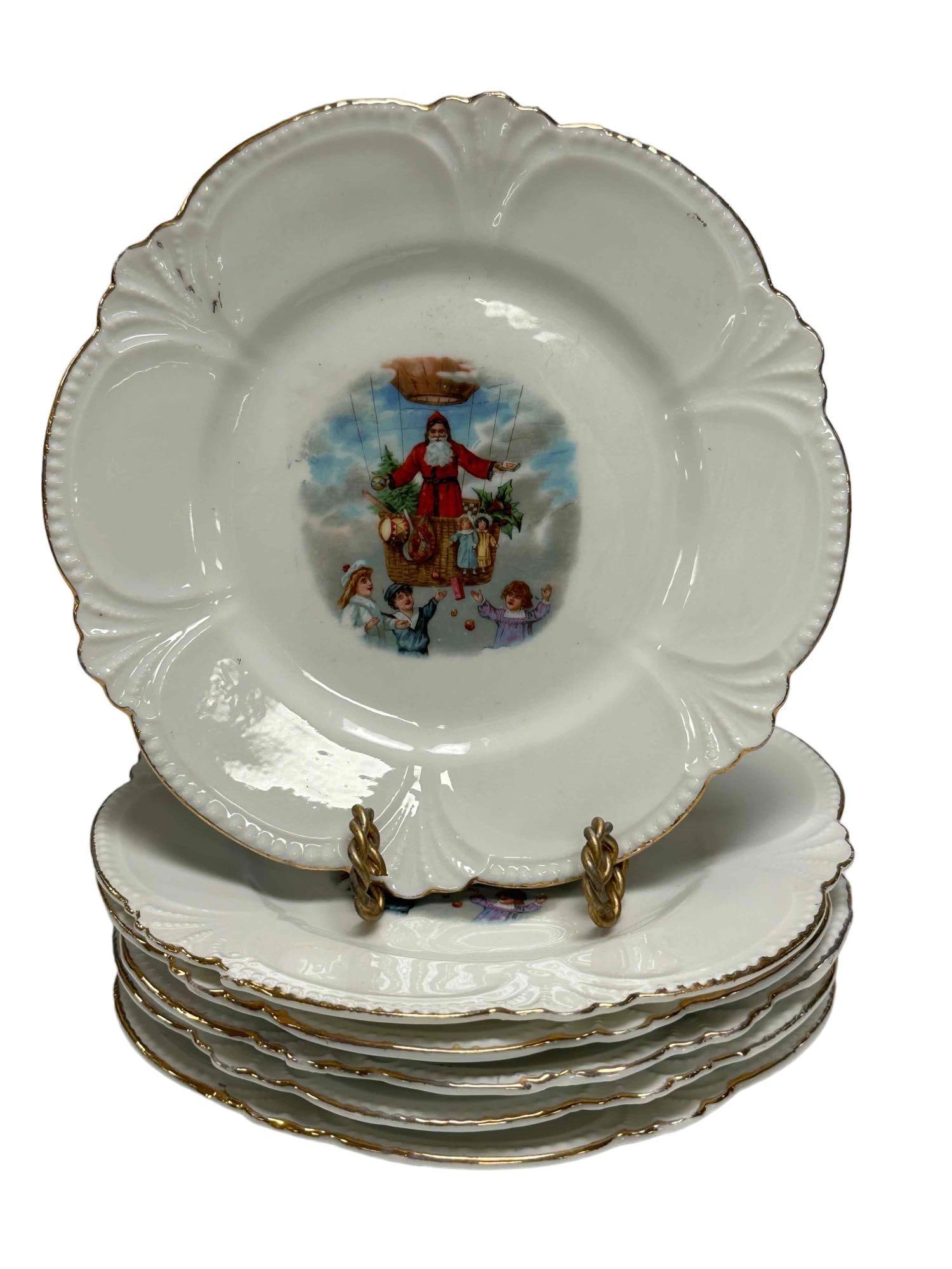 Six (6) German Santa Transportation Series Plates (1 of 10)