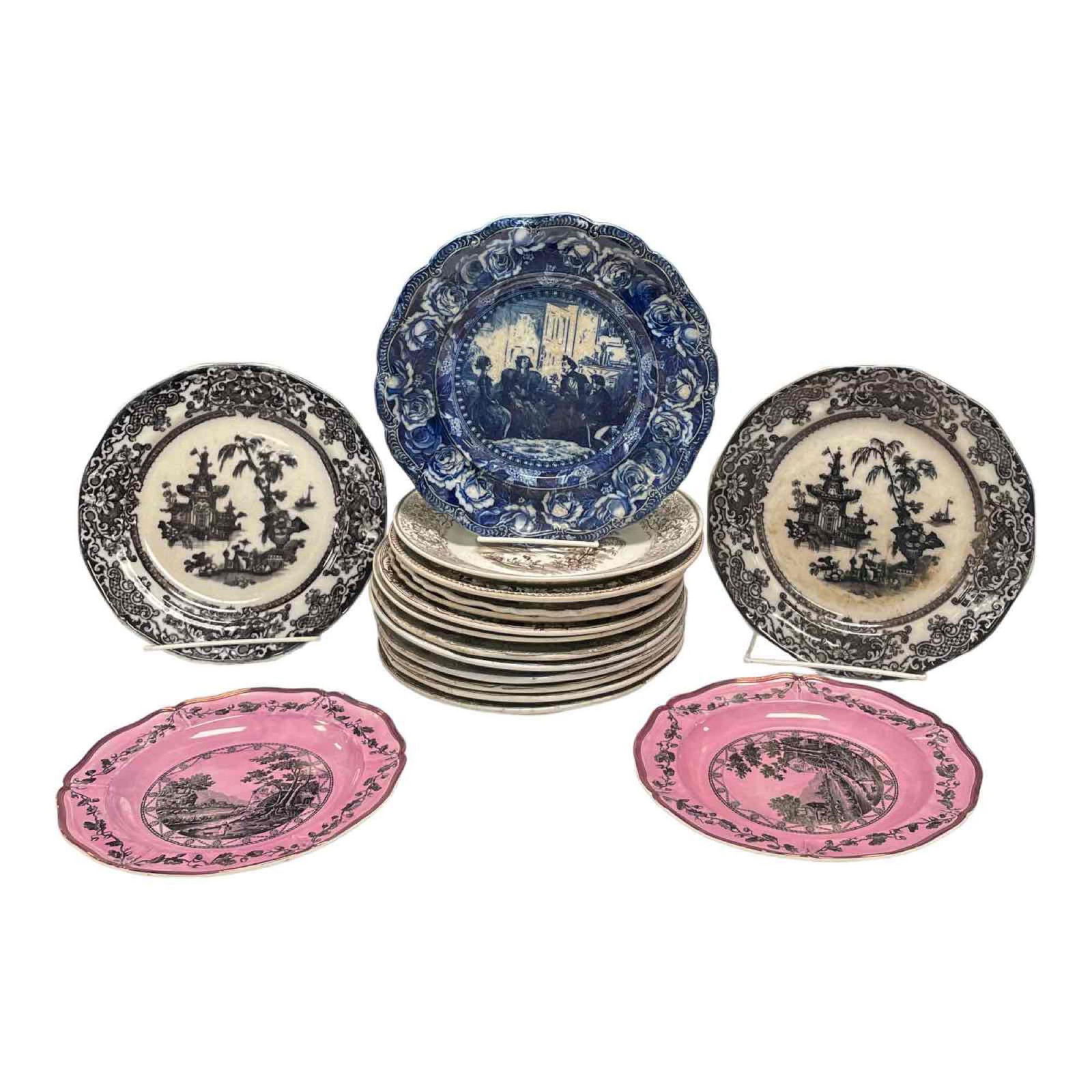 17 19th Century Wedgwood, Ironstone and Transferware Plates (1 of 20)