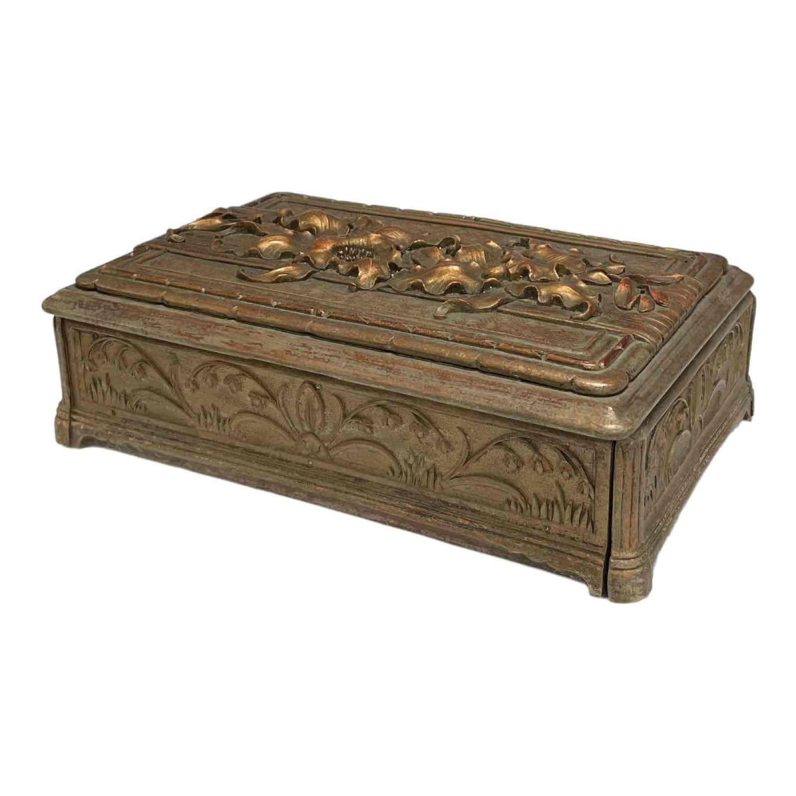Fine Ornate French Art Nouveau Lidded Dresser Box (1 of 15)
