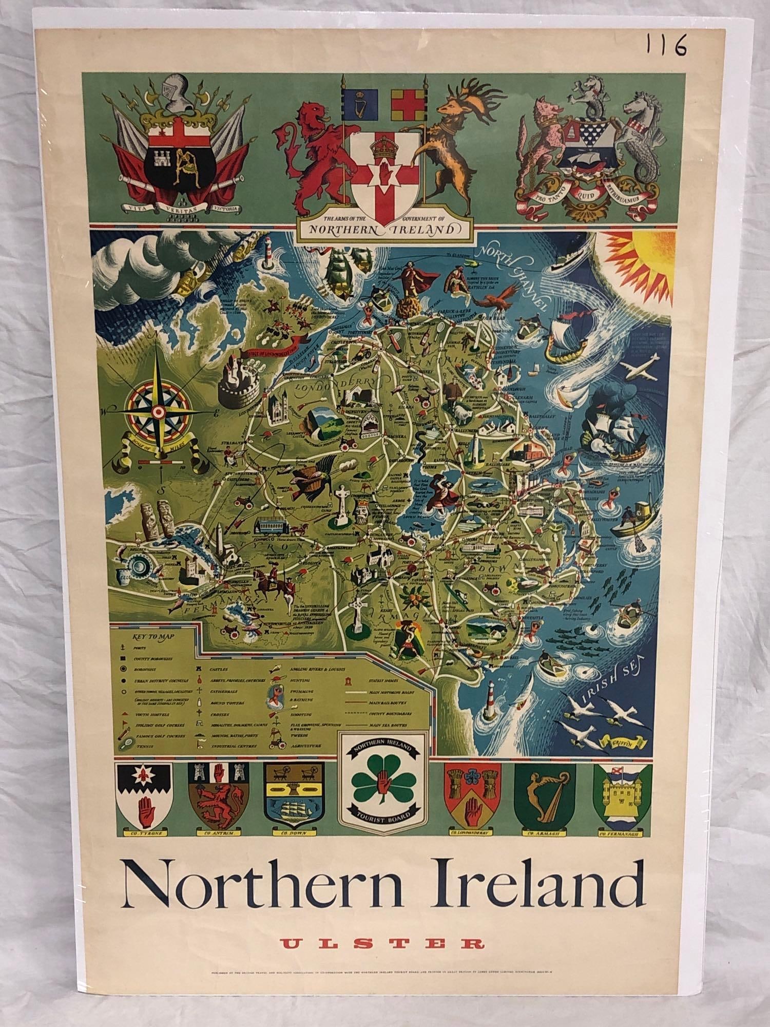 Northern Ireland - Ulster Map travel poster (1 of 2)