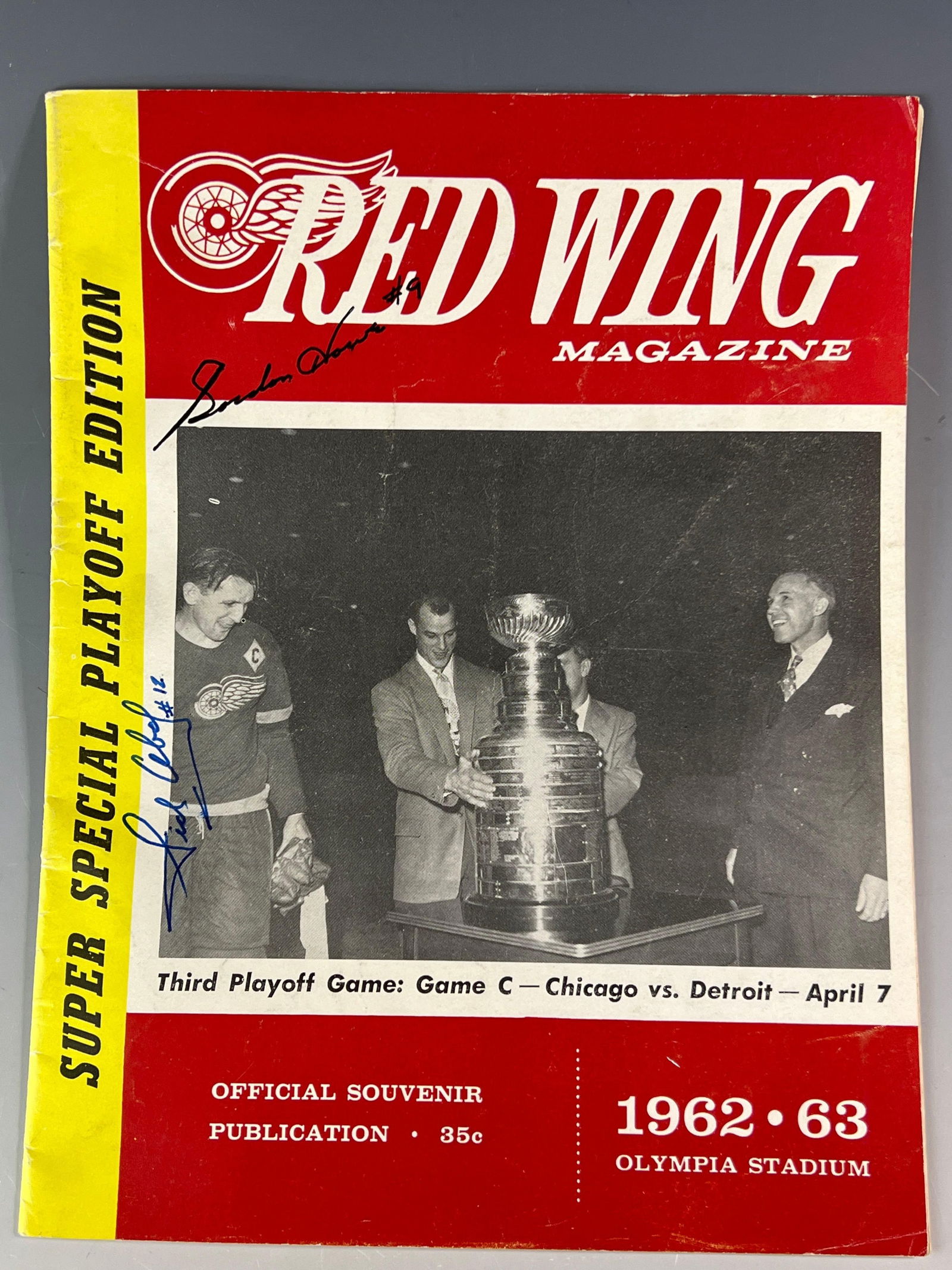 1963 Detroit Red Wings Autographed Playoff Game 6 Program (1 of 6)
