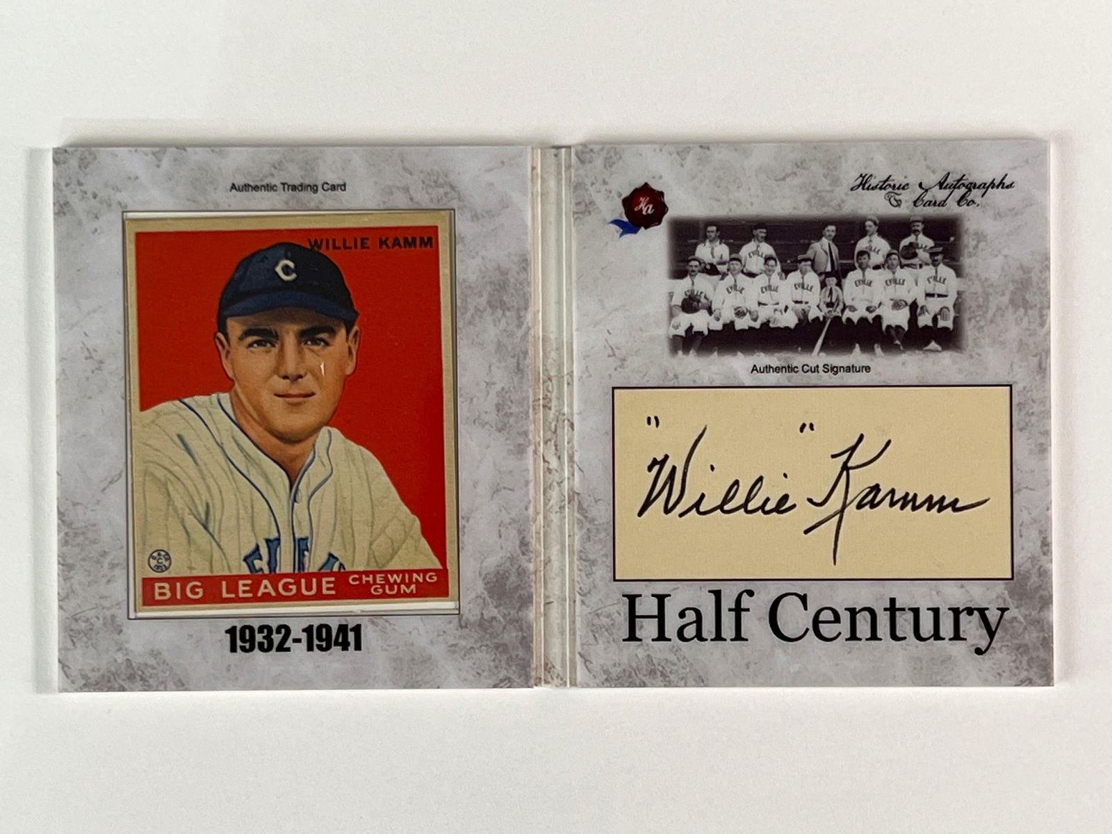Willie Kamm 1933 Goudey and Autograph Historic Autographs (1 of 4)