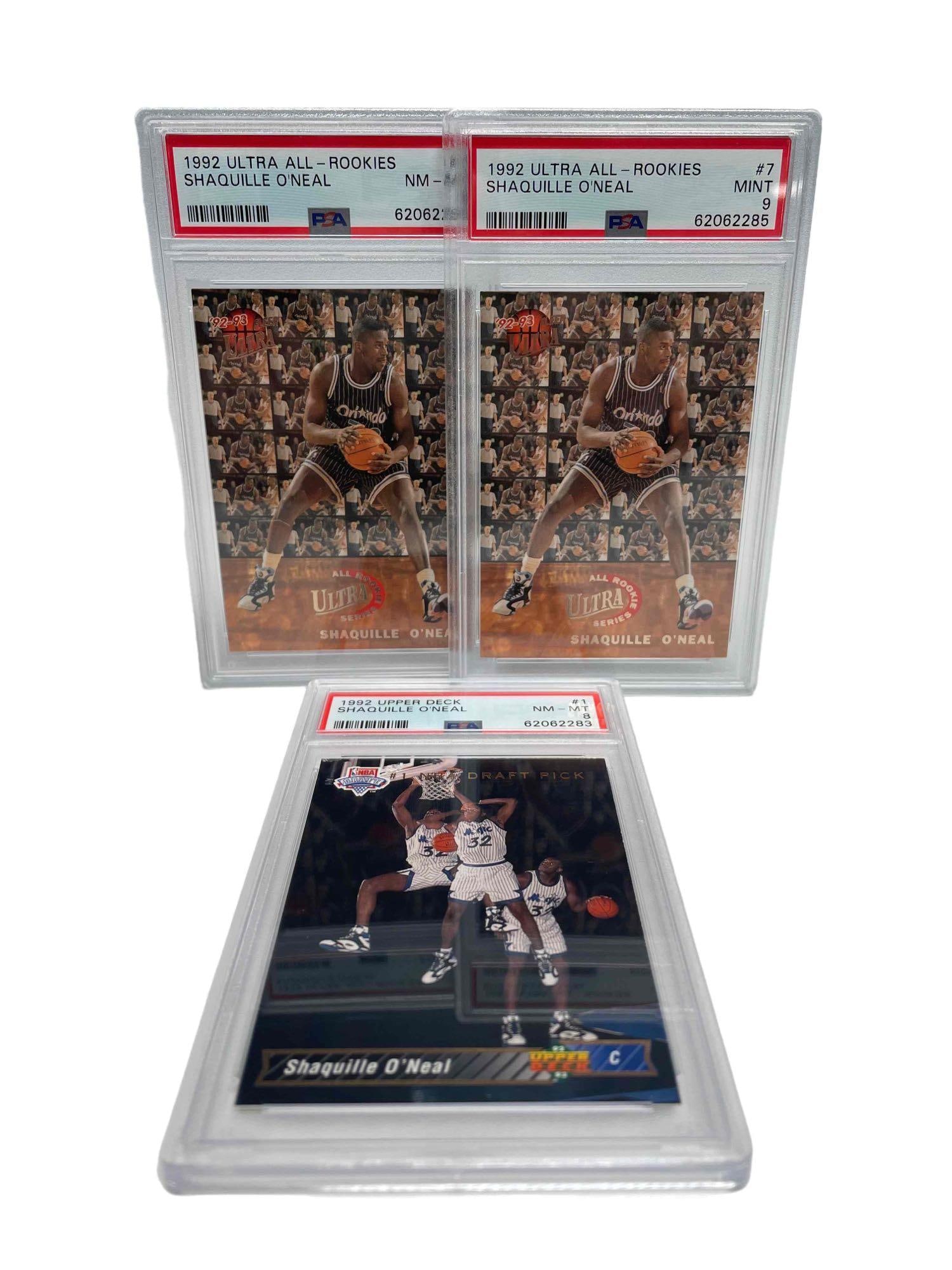 1992 Shaq O'Neal PSA Graded Rookie Cards (1 of 16)