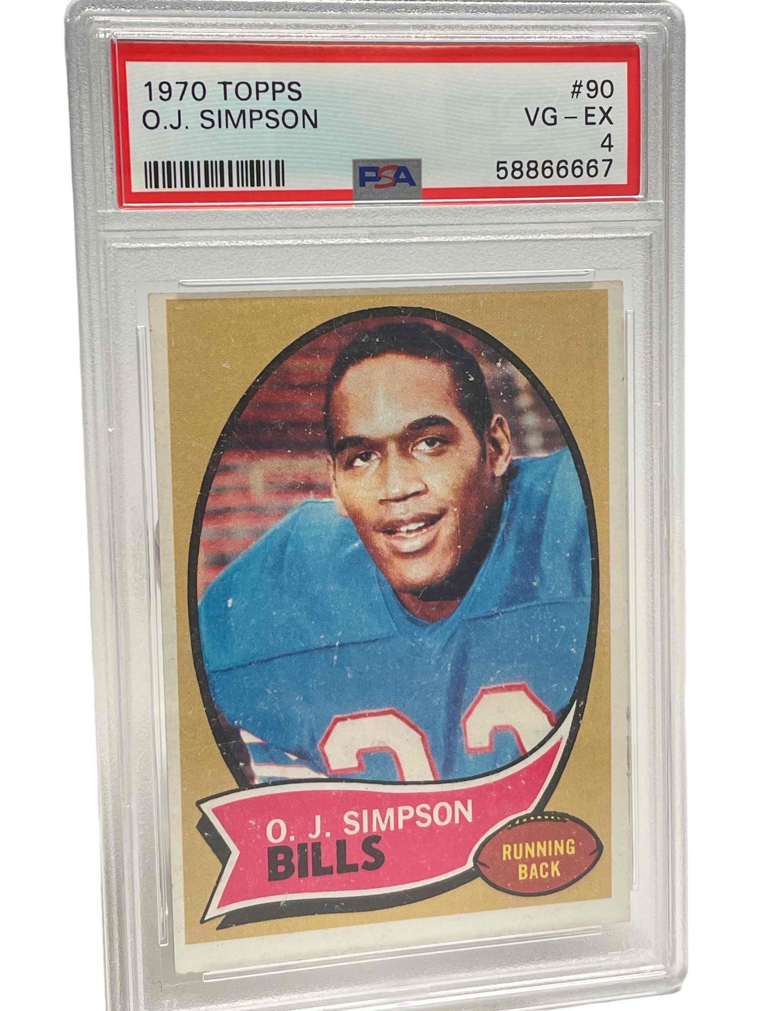 1970 Topps #90 OJ Simpson Rookie PSA 4 (1 of 11)