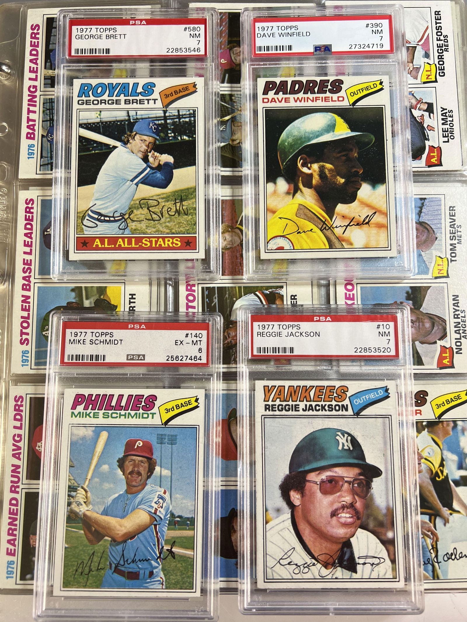 1977 Topps Baseball Card Complete Set with PSA Graded Star Cards (1 of 14)