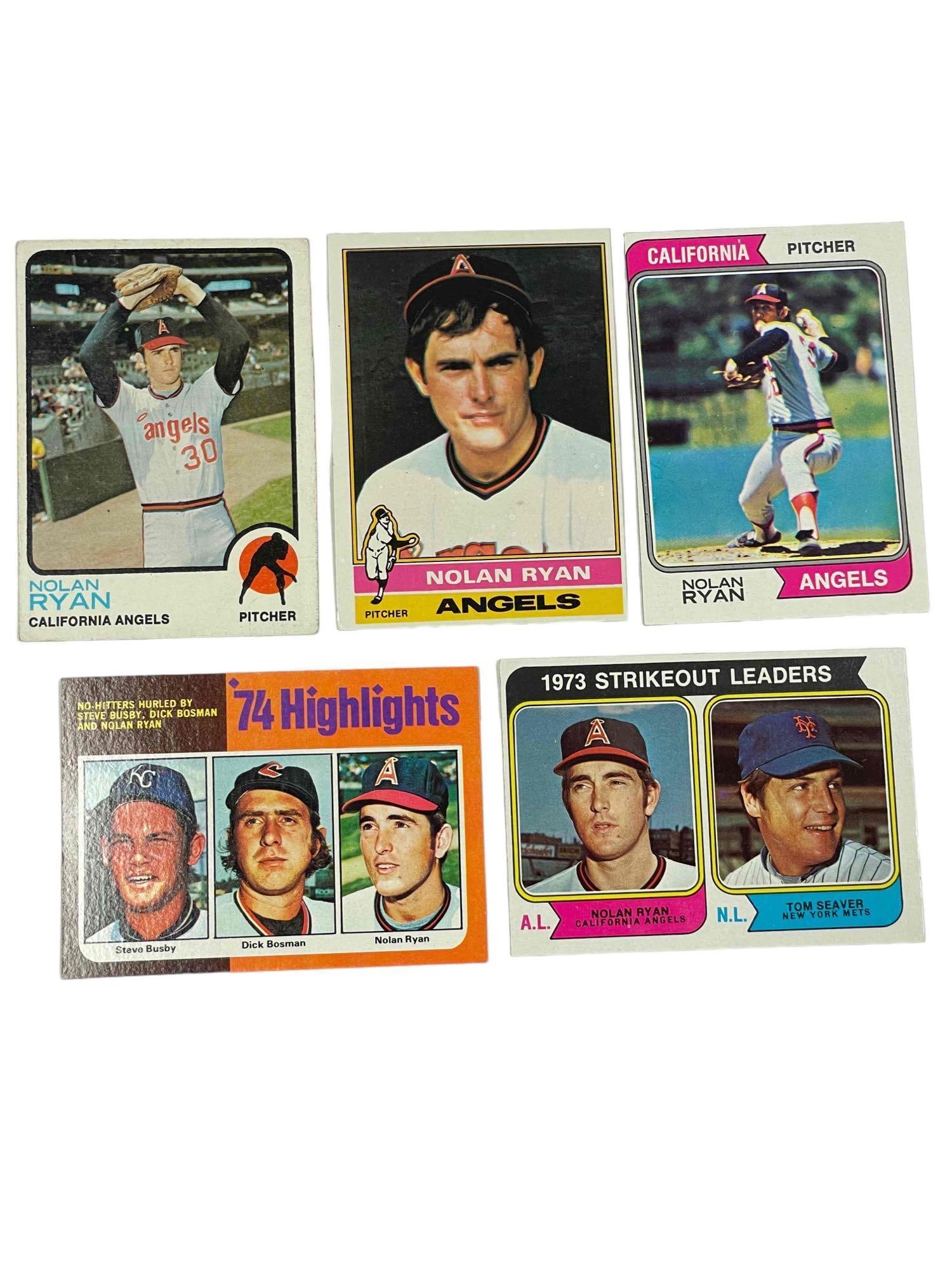 1970's Nolan Ryan Topps Baseball Cards (1 of 12)