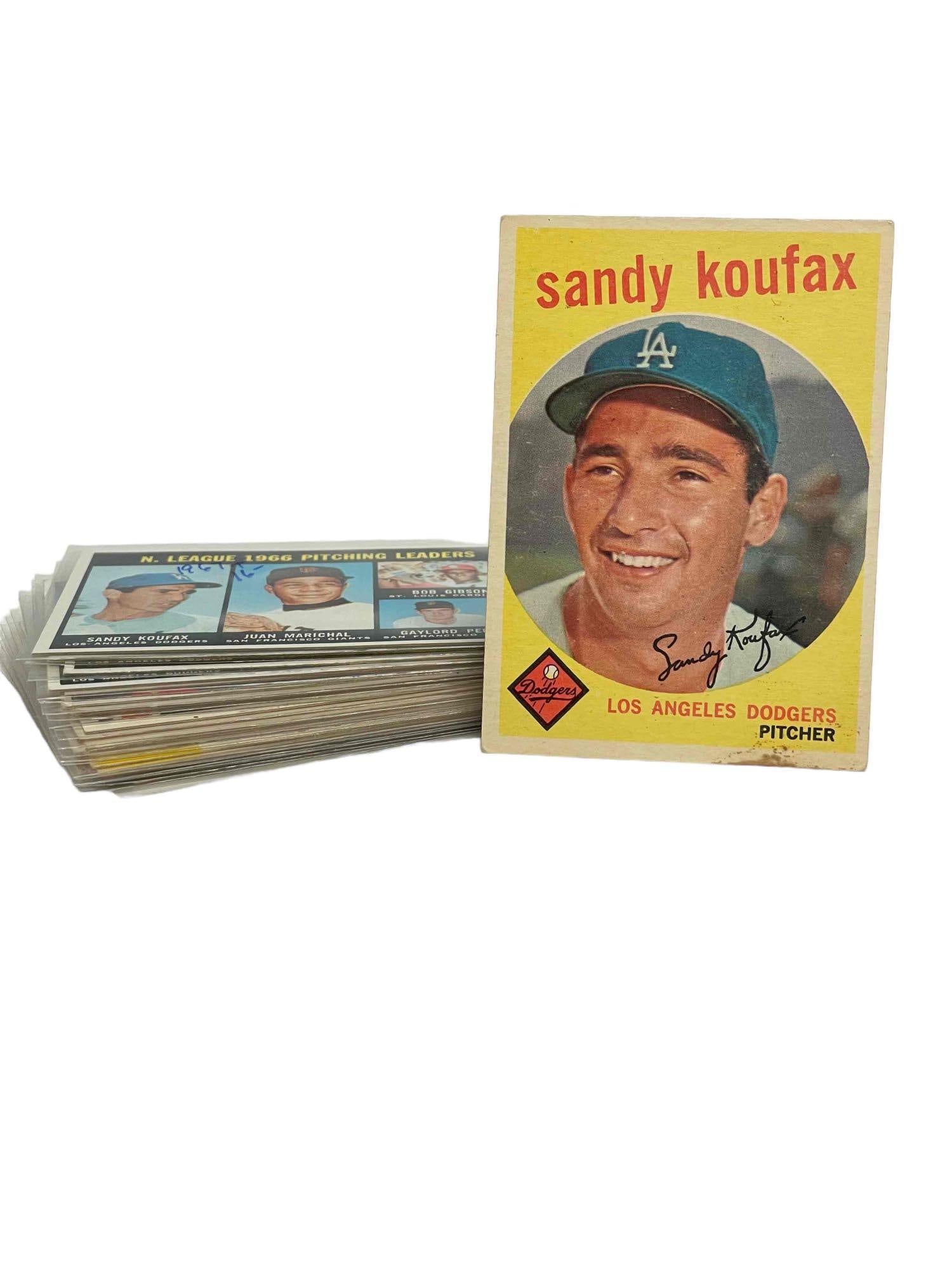 Collection of (21) Sandy Koufax Baseball Cards 1959-1967 (1 of 20)