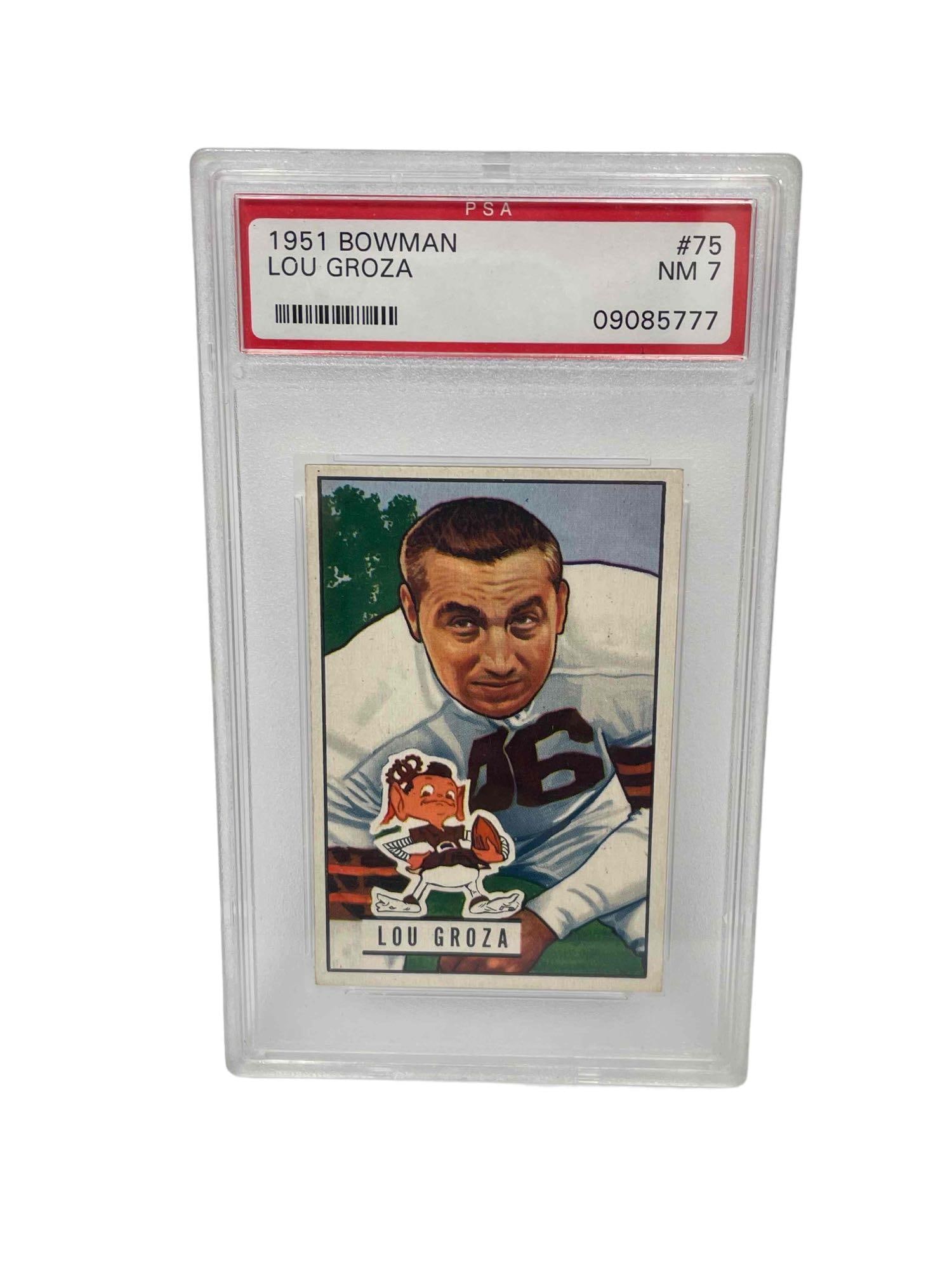 1951 Bowman #75 Lou Groza PSA 7 Cleveland Browns (1 of 6)