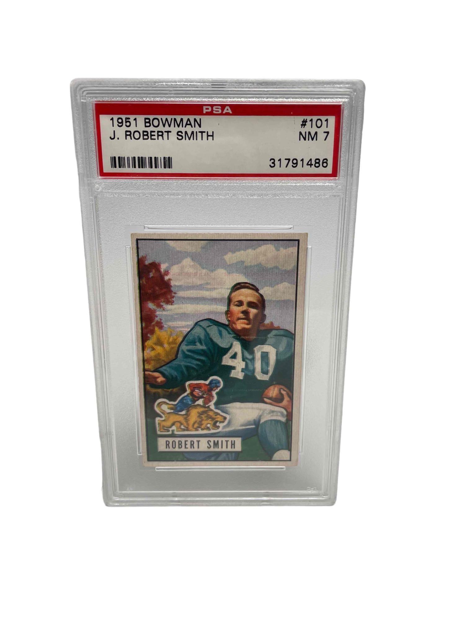 1951 Bowman Football #101 Robert Smith PSA 7: Set builder alert! Tough card to find in high grade!