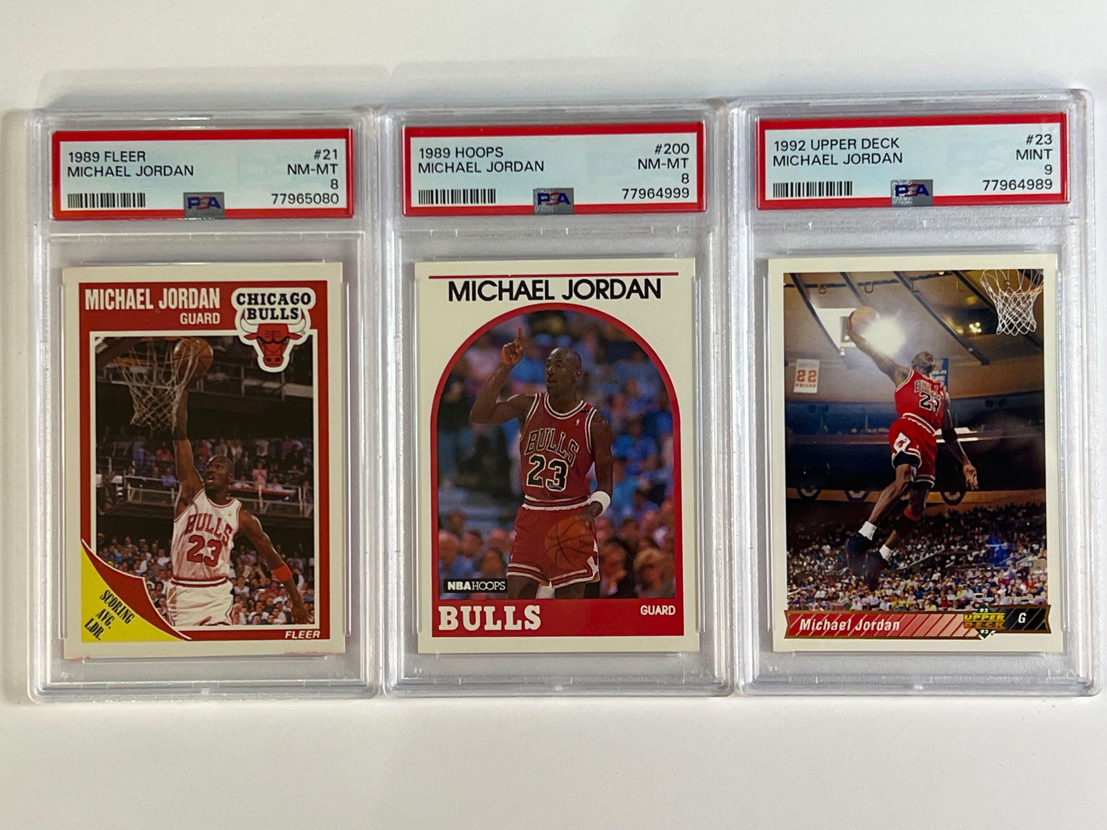 3 Michael Jordan PSA Graded Cards Chicago Bulls (1 of 6)