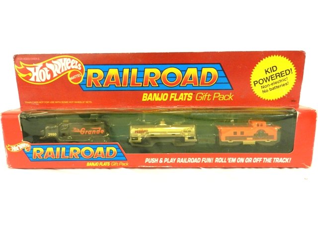 1983 Hot Wheels Banjo Flats Gift Pack: CA. 1983, train mint in box. Box in goos shape, still sealed.