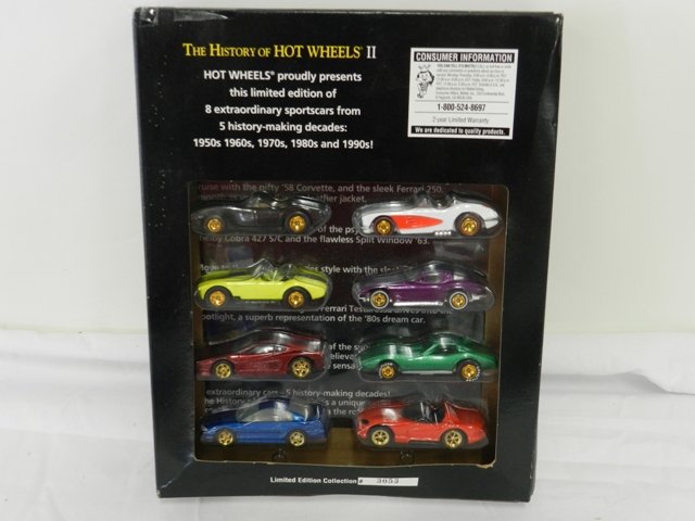The History Of Hot Wheels II: The history of hot wheels II F-A-O Schwarz exclusive. Set of 8 cars. Set is in mint condition in box, CA. 1994.