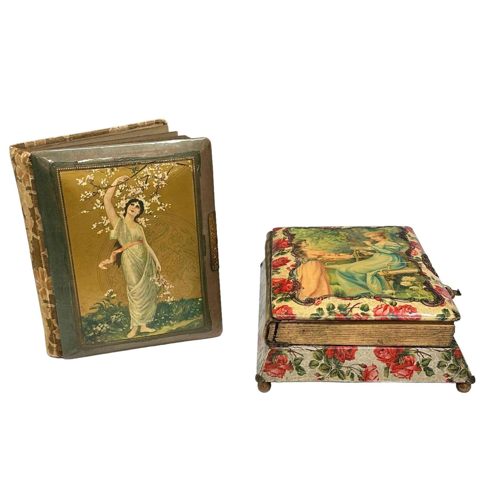 Two Antique Victorian Style Photo Albums (1 of 20)