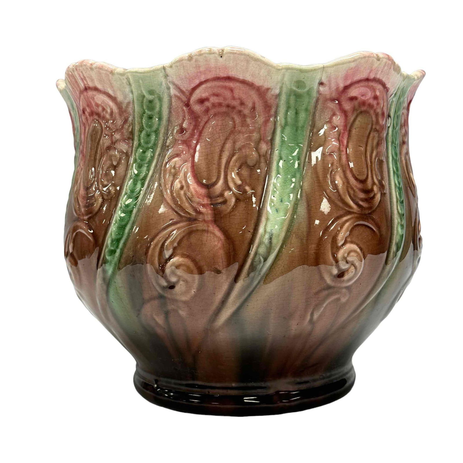 Majolica Glazed Pottery Jardiniere / Cache Pot (1 of 14)
