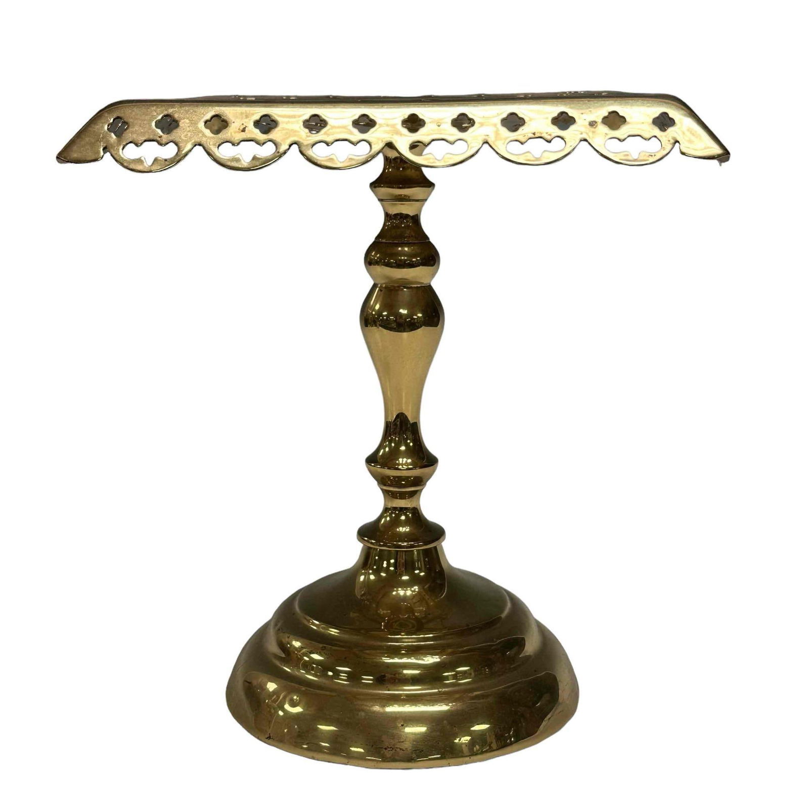 19th Century English Brass Trivet on Pedestal (1 of 15)