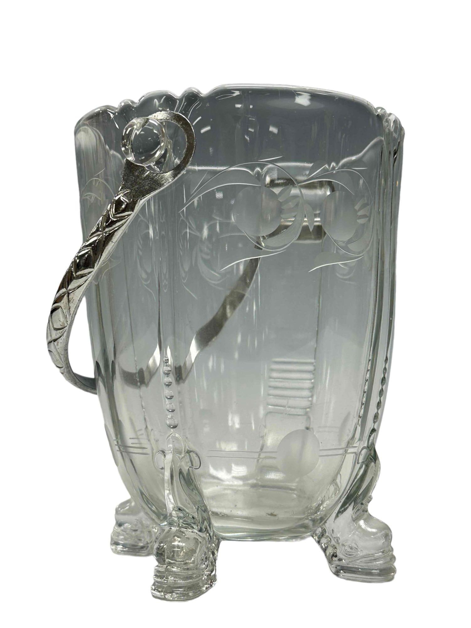 Heisey Etched Dolphin Footed Ice Bucket (1 of 17)