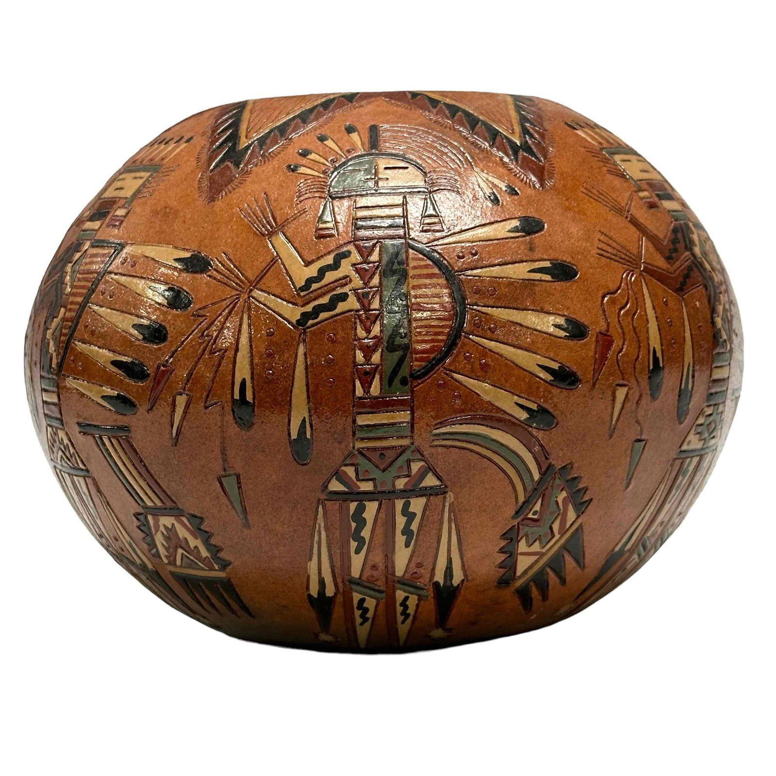 Nancy Chilly Navajo Kachina Figure Hand Crafted Pot (1 of 15)