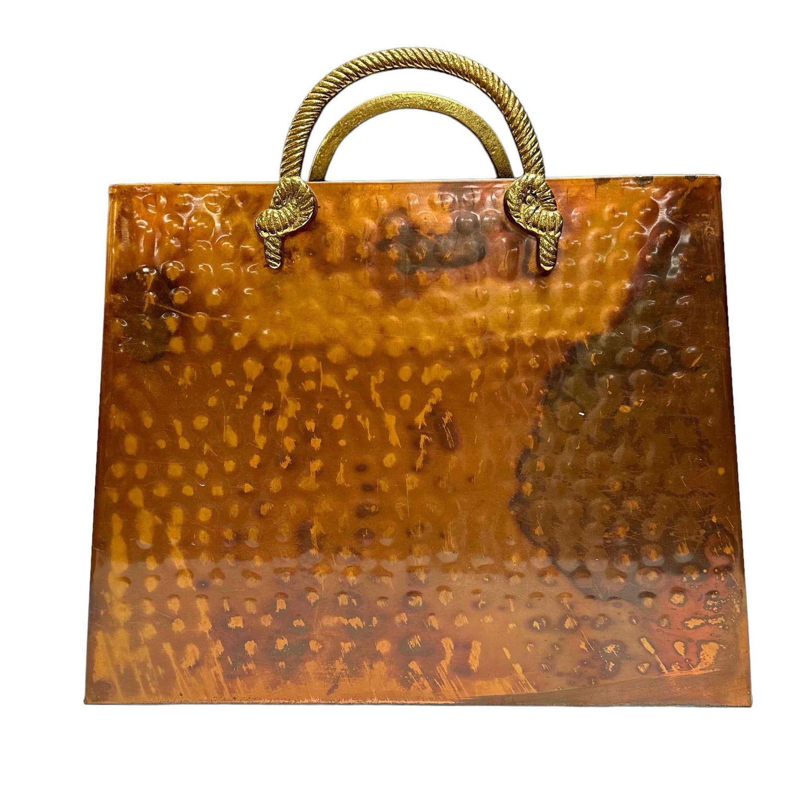 1950's Hollywood Regency Copper Bag Magazine Holder (1 of 12)