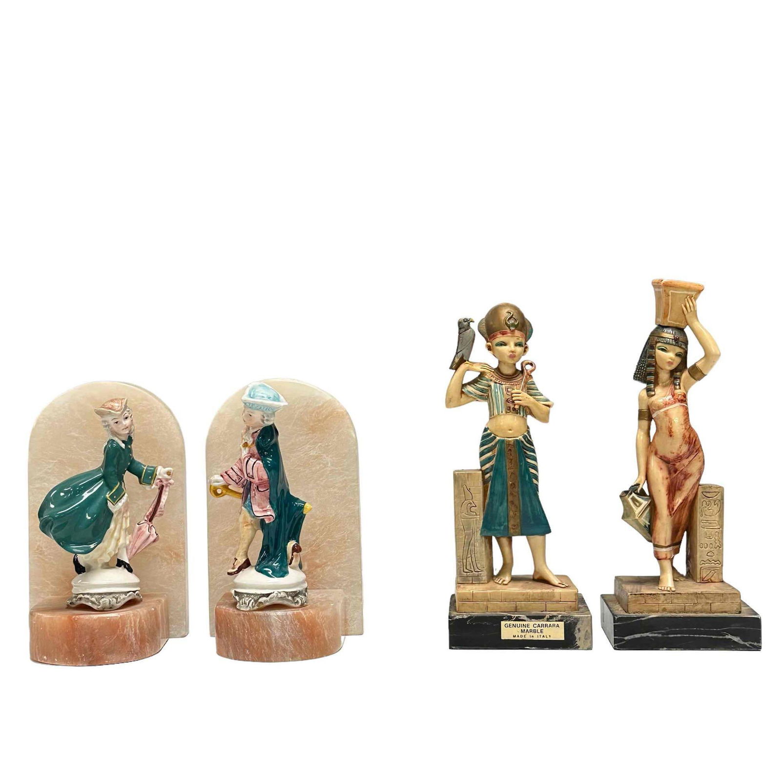 Fontanini Simonelli Egyptian Girl Figures and Alabaster Bookends (1 of 19)