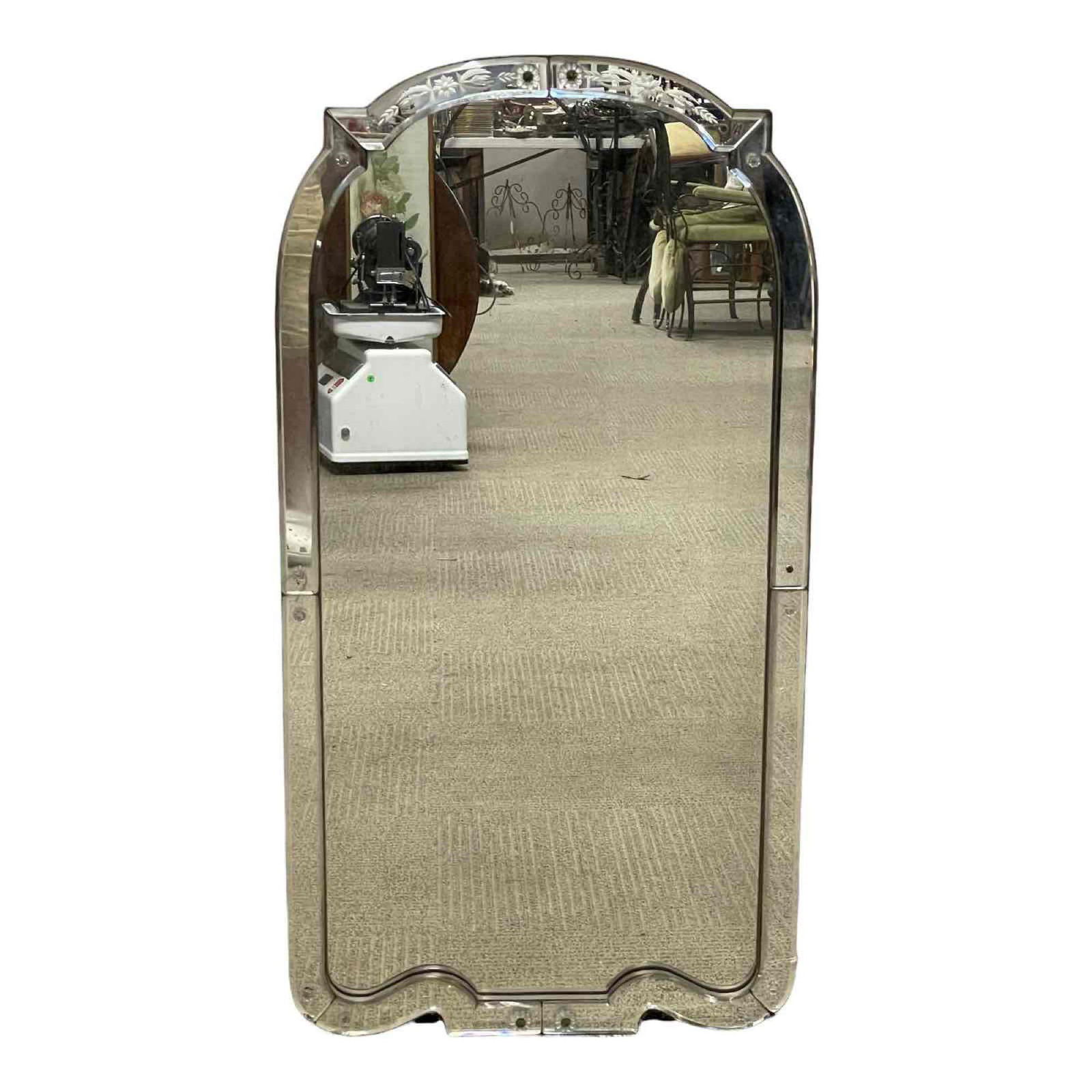 1930's Italian Venetian Etched Decorator Mirror (1 of 15)
