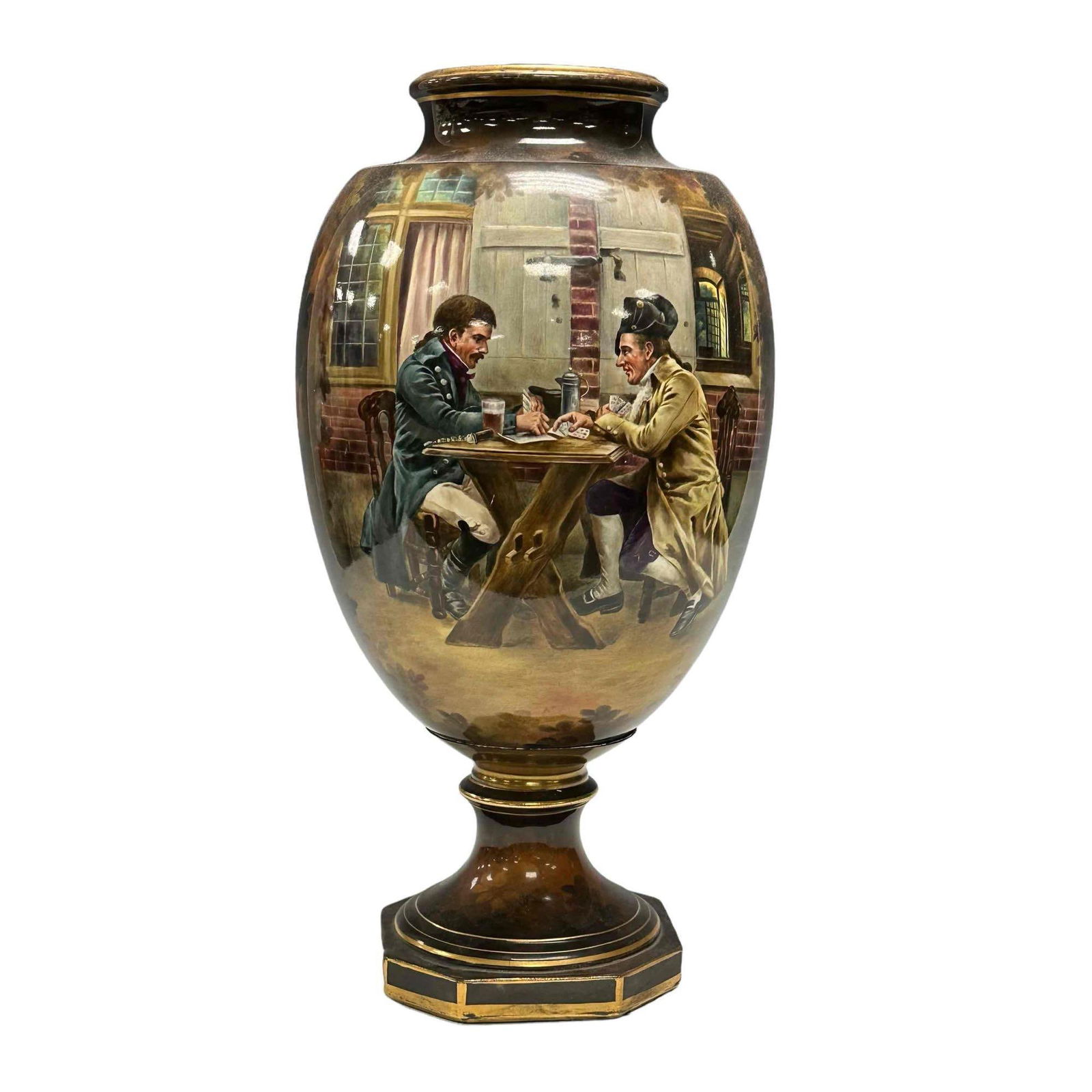 19th Century Royal BONN Porcelain Pedestal Urn (1 of 16)