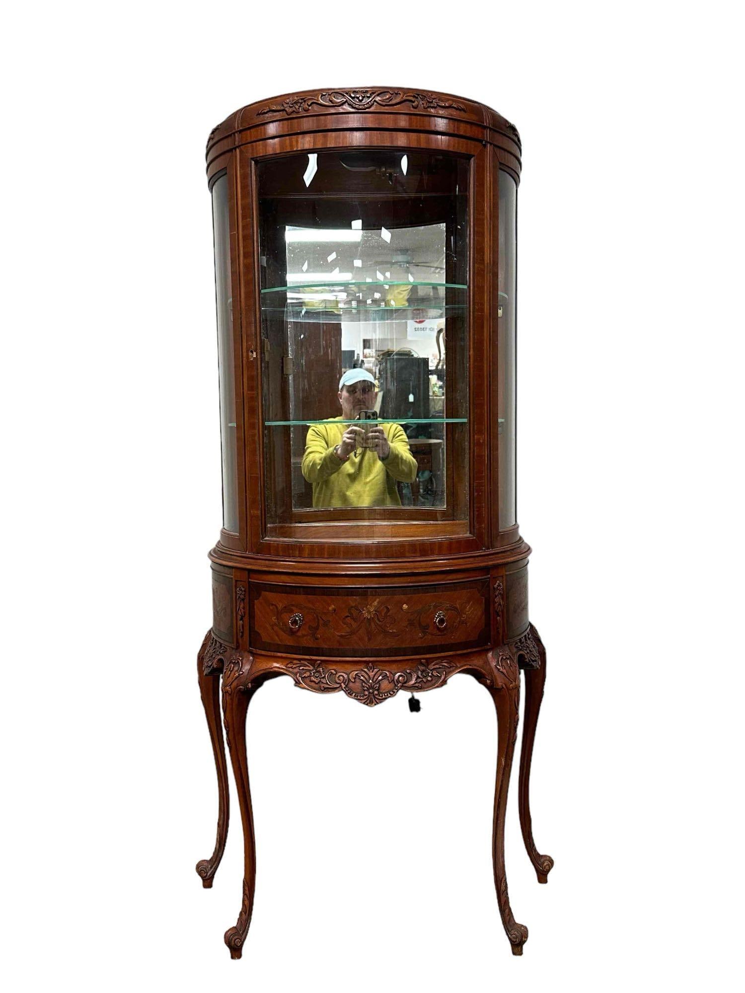 French Satinwood Marquetry Vitrine / Cario Display (1 of 19)