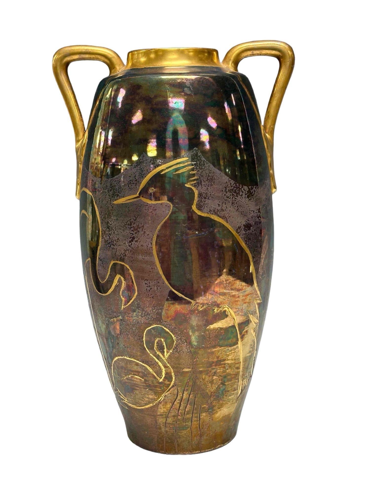 Tall Czech Art Deco Porcelain Vase (1 of 18)