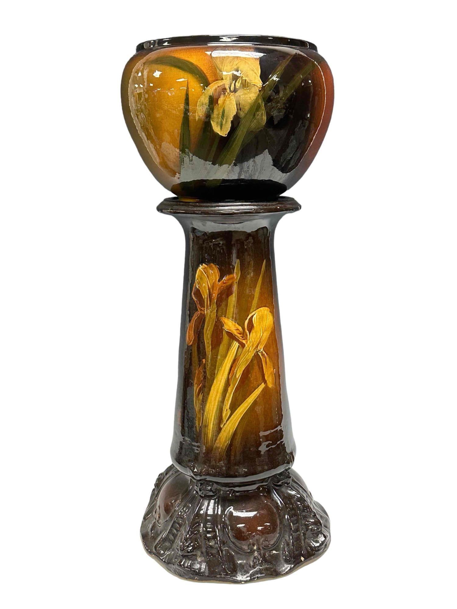 WELLER Jardiniere on Pedestal Stand (1 of 20)