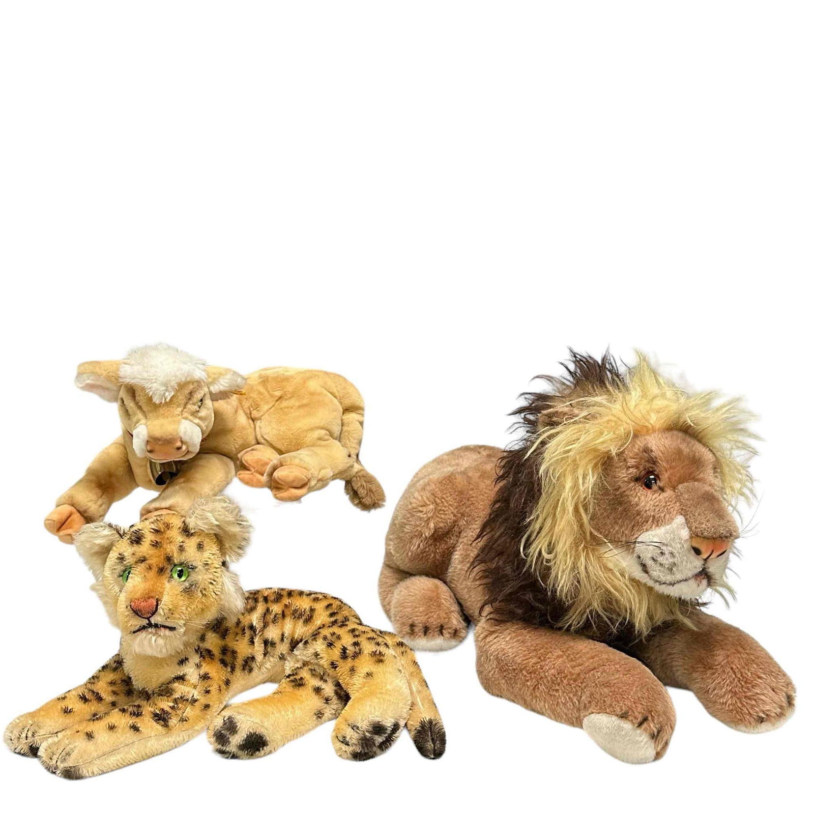 STEIFF Lion, Cow and Leopard Stuffed Animals (1 of 20)