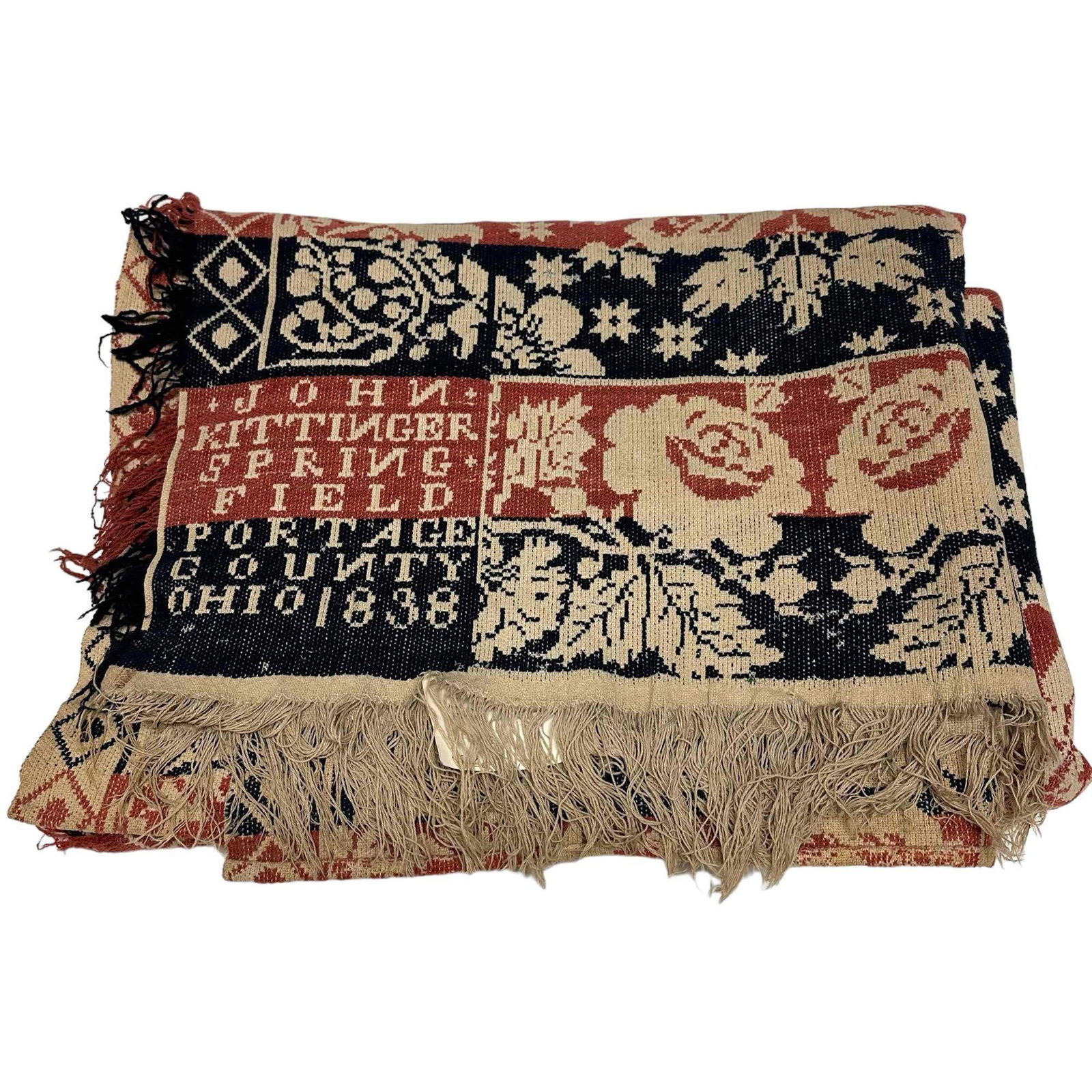 1838 Portage County Spring Field Ohio Coverlet (1 of 18)