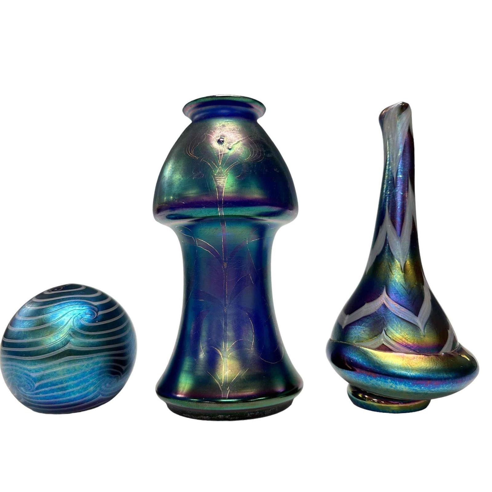 Two Terry Crider Art Glass pcs and Loetz Art Glass Vase (1 of 20)