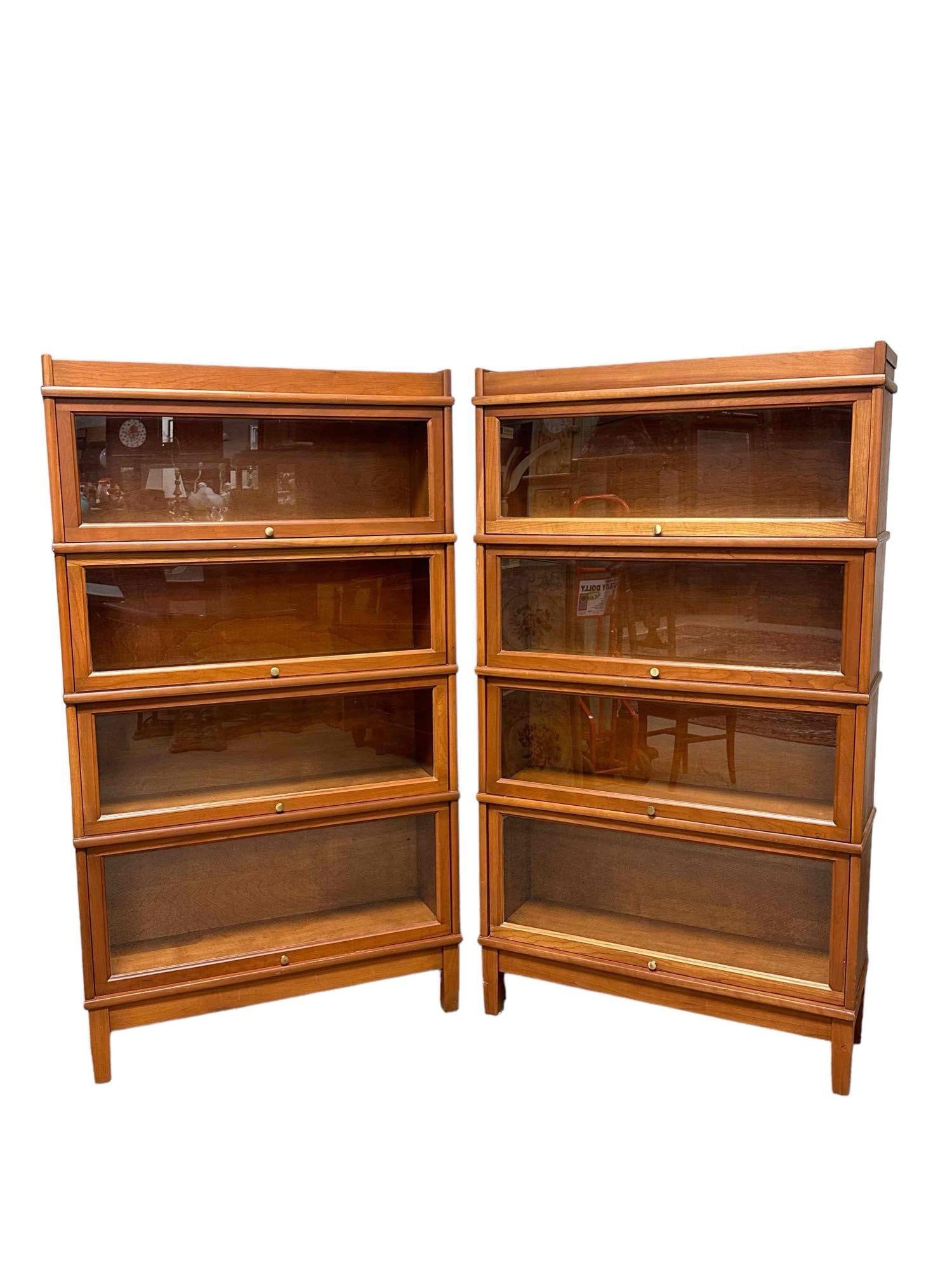 Two HALE Cherry Lawyers Stacking Bookcases (1 of 17)