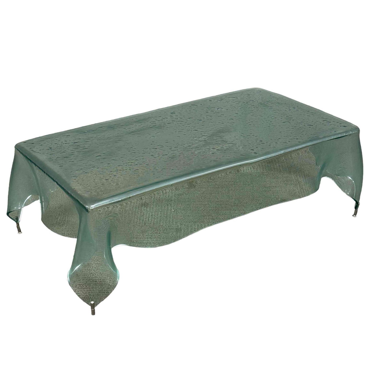 Postmodern Italian Handkerchief Crystal Coffee Table, 1980s (1 of 18)