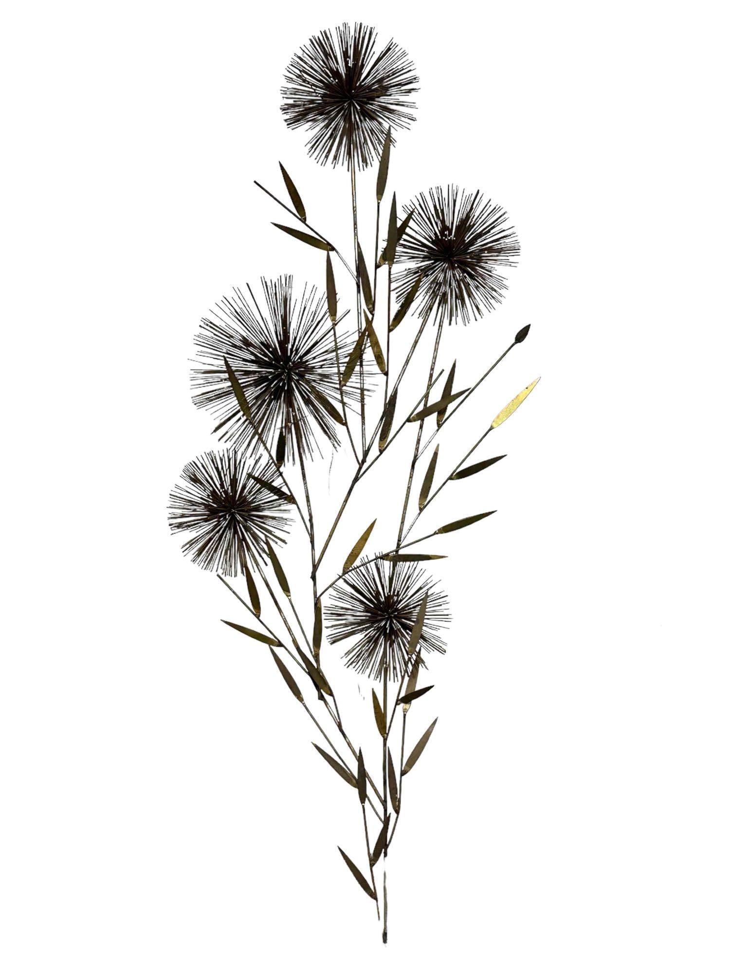 Curtis Jere 5 Pom Pom Brass Wall Sculpture (1 of 14)