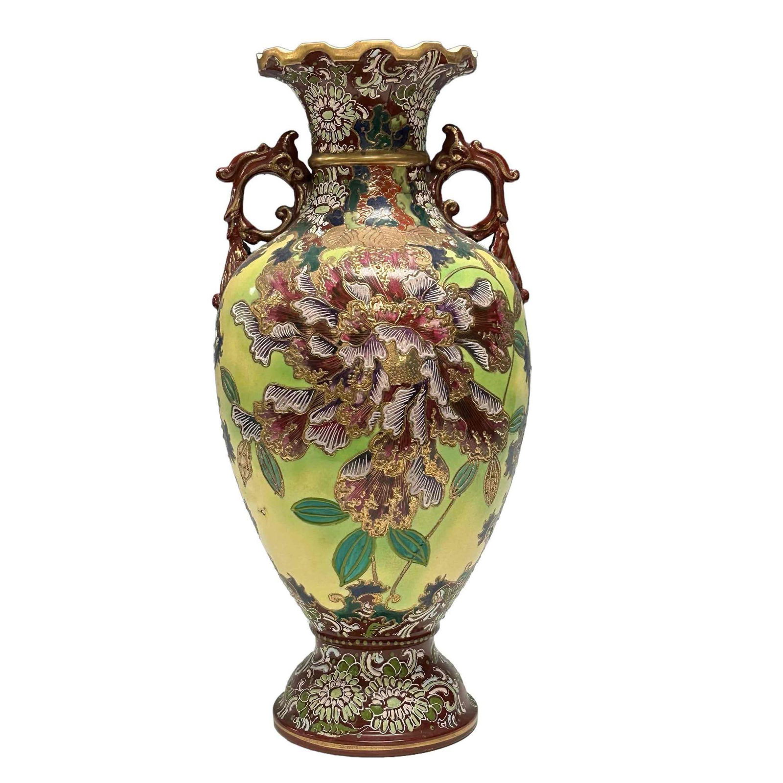 Early 20th Century Japanese Satsuma Pottery Vase (1 of 15)