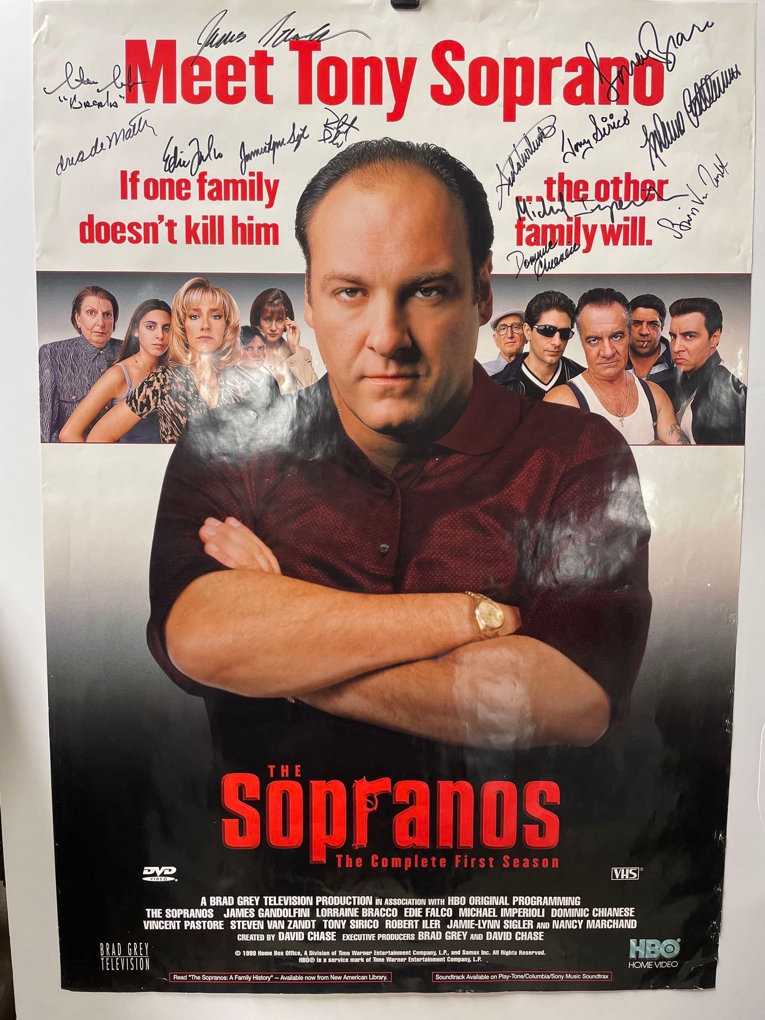James Gandolfini - The Sopranos - autographed home video poster (1 of 5)