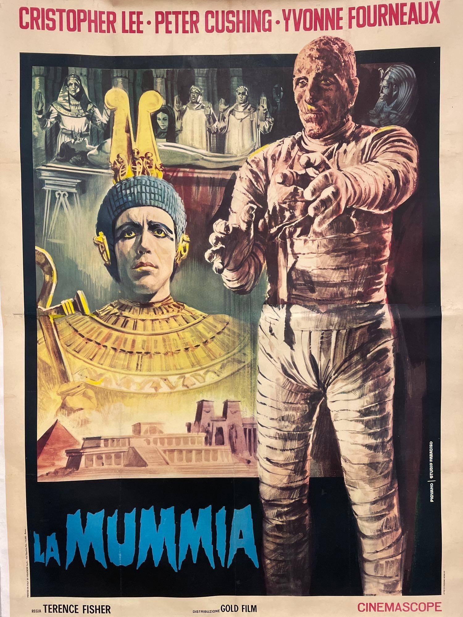 The Mummy - Italian four sheet: 1959, 55x79, Italy, Hammer, B+ condition on linen With Christopher Lee, Peter Cushing, Yvonne Furneaux Horror