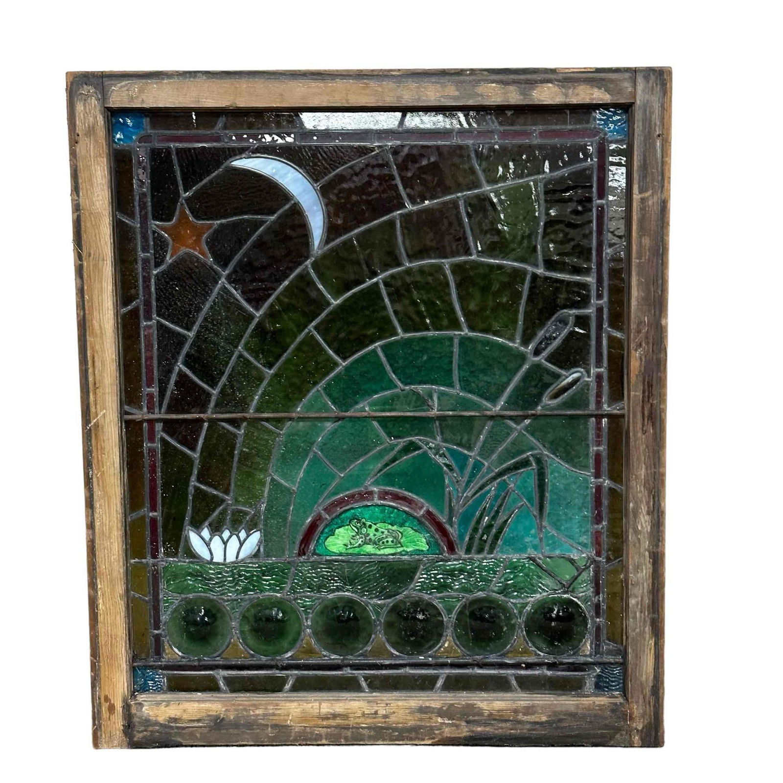 Moonlight Pond and Lily Pad Stained Glass Window (1 of 14)