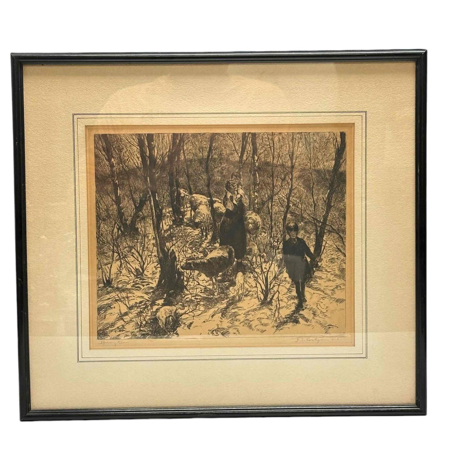 American School Etching John H. Costigan - Springtime (1 of 18)