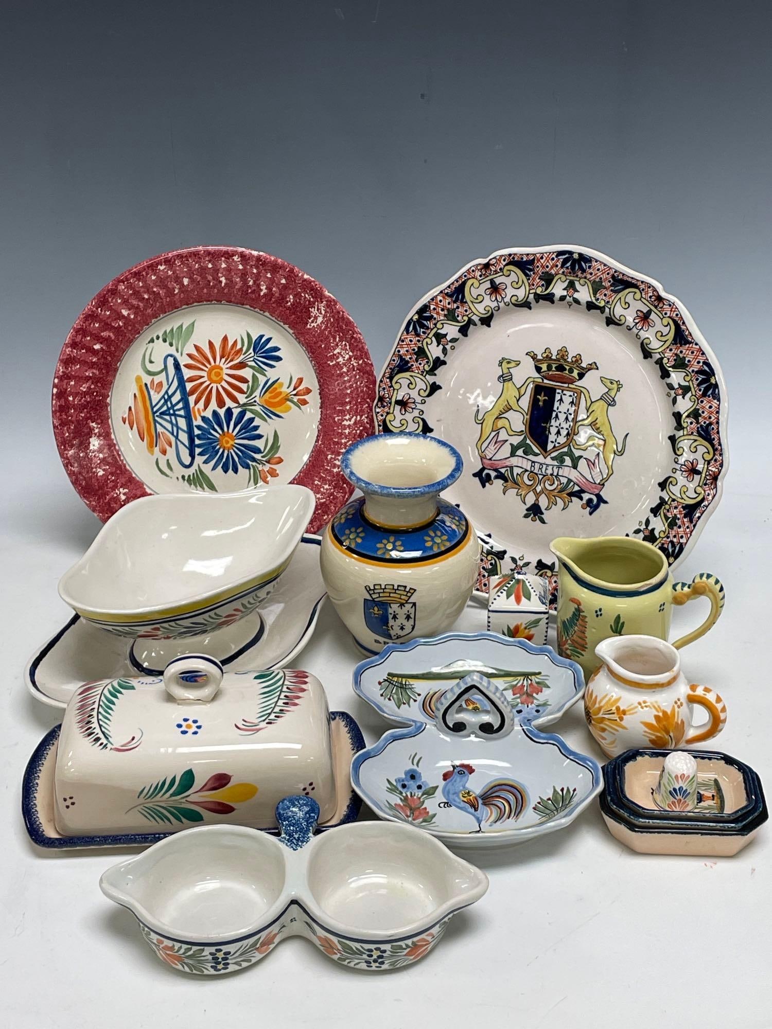 Group of 14 Quimper Pottery Items (1 of 20)