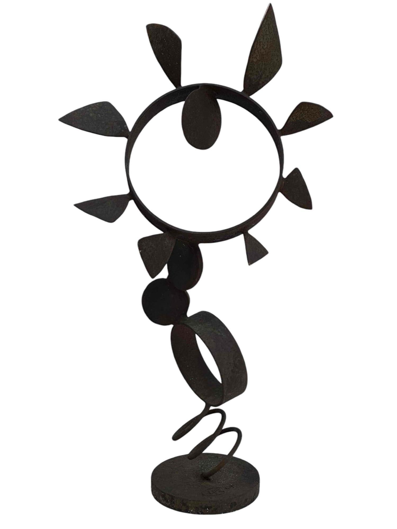 Steampunk Art Style Metal SUNFLOWER Sculpture (1 of 13)