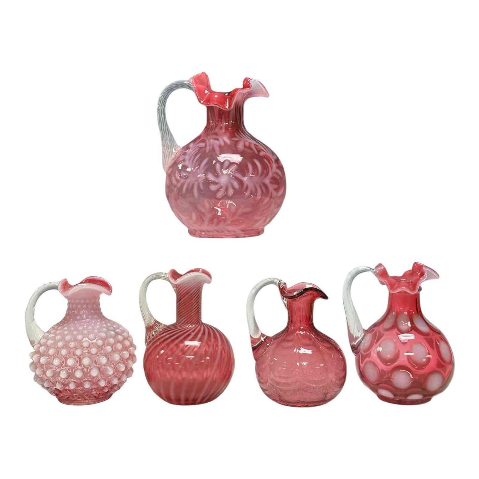 Fenton and Victorian Cranberry Art Glass Cruets (1 of 20)