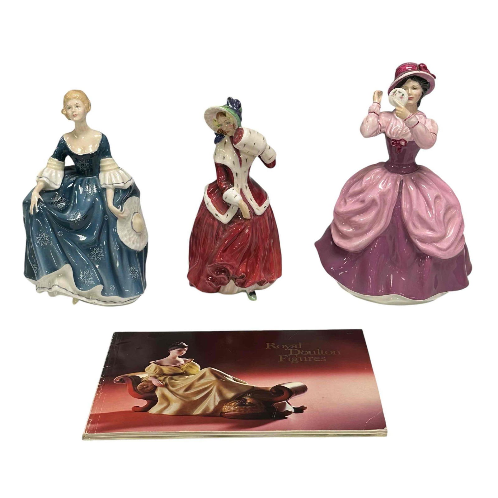Three (3) Royal Doulton Porcelain Figurines with Book (1 of 20)