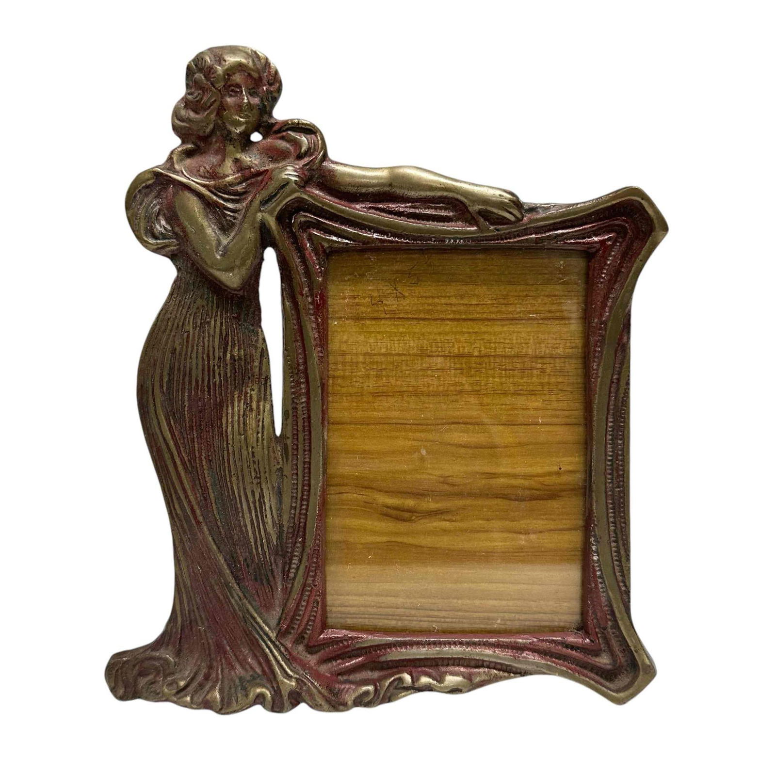 Art Nouveau Woman Figural Bronze Frame (1 of 10)
