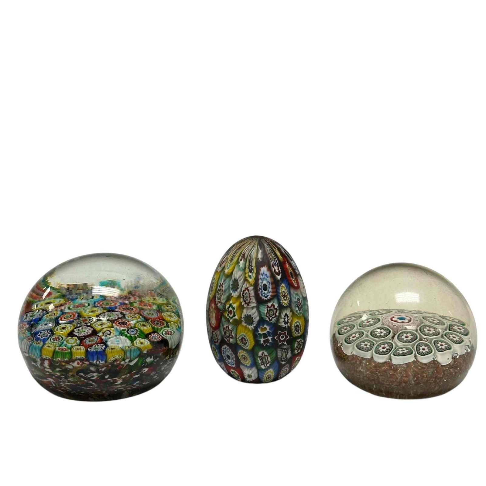 Three Italian Murano Art Glass Paperweights (1 of 19)