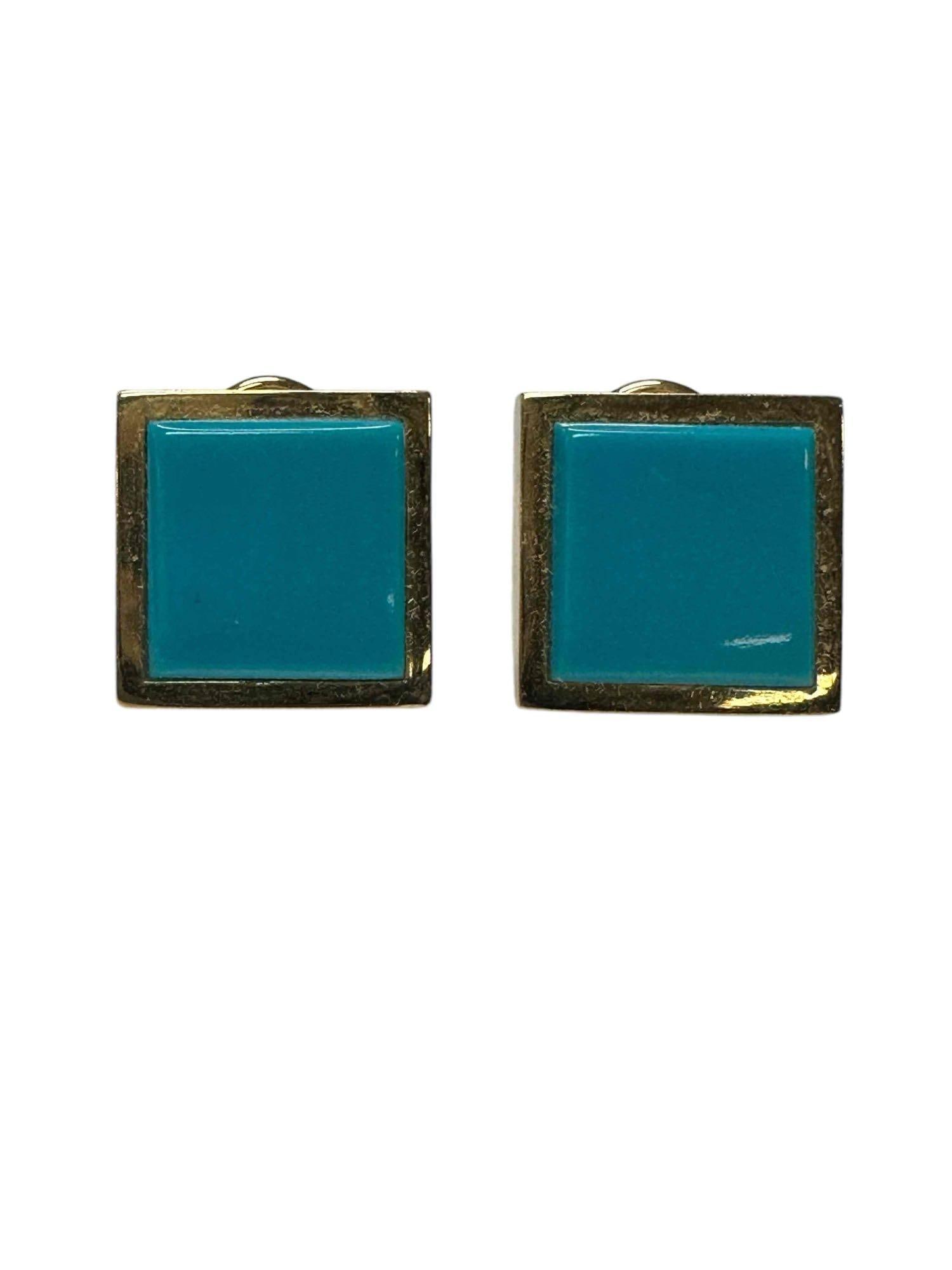 Square Turquoise Earrings (1 of 12)