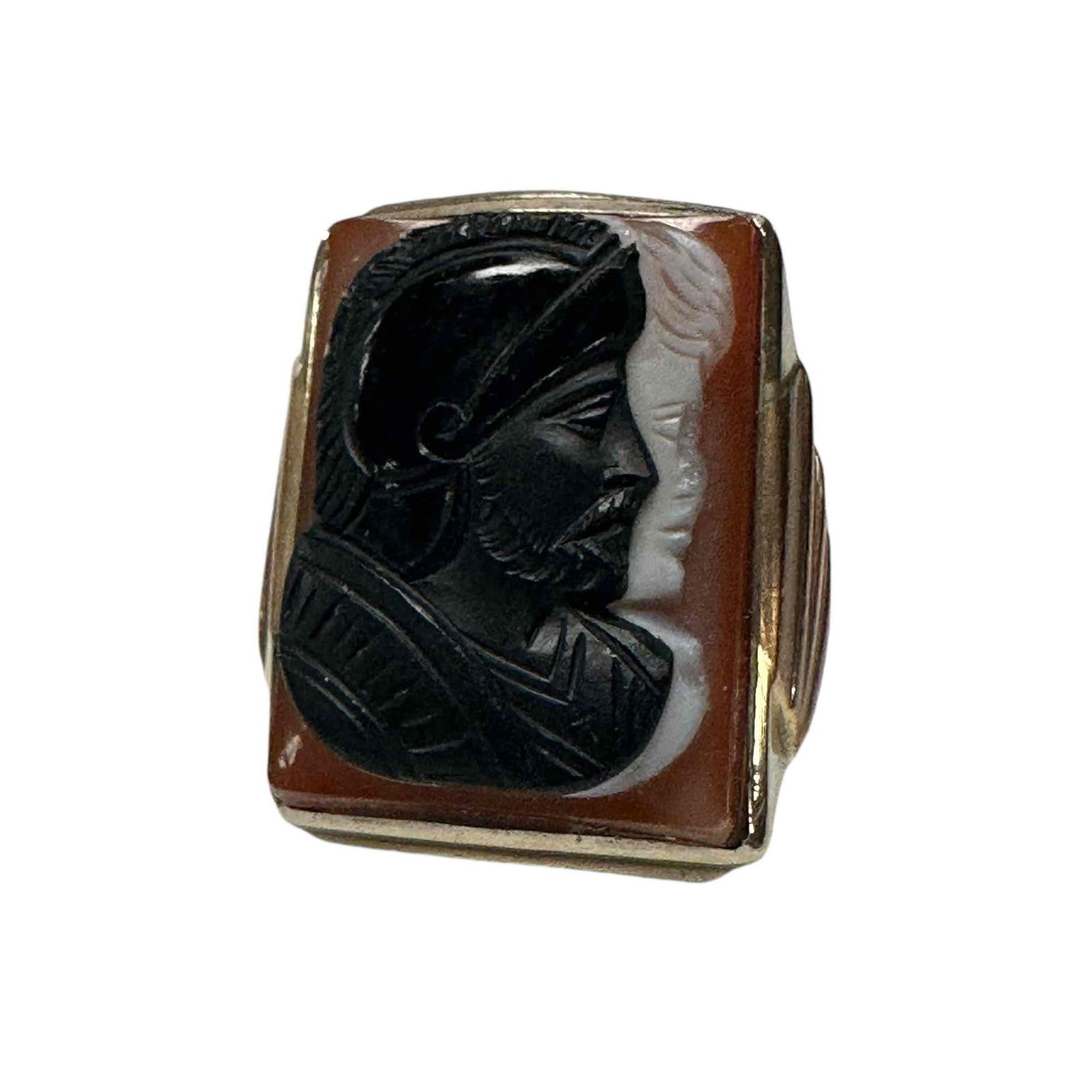 Carved Shell and Onyx Cameo Ring (1 of 11)