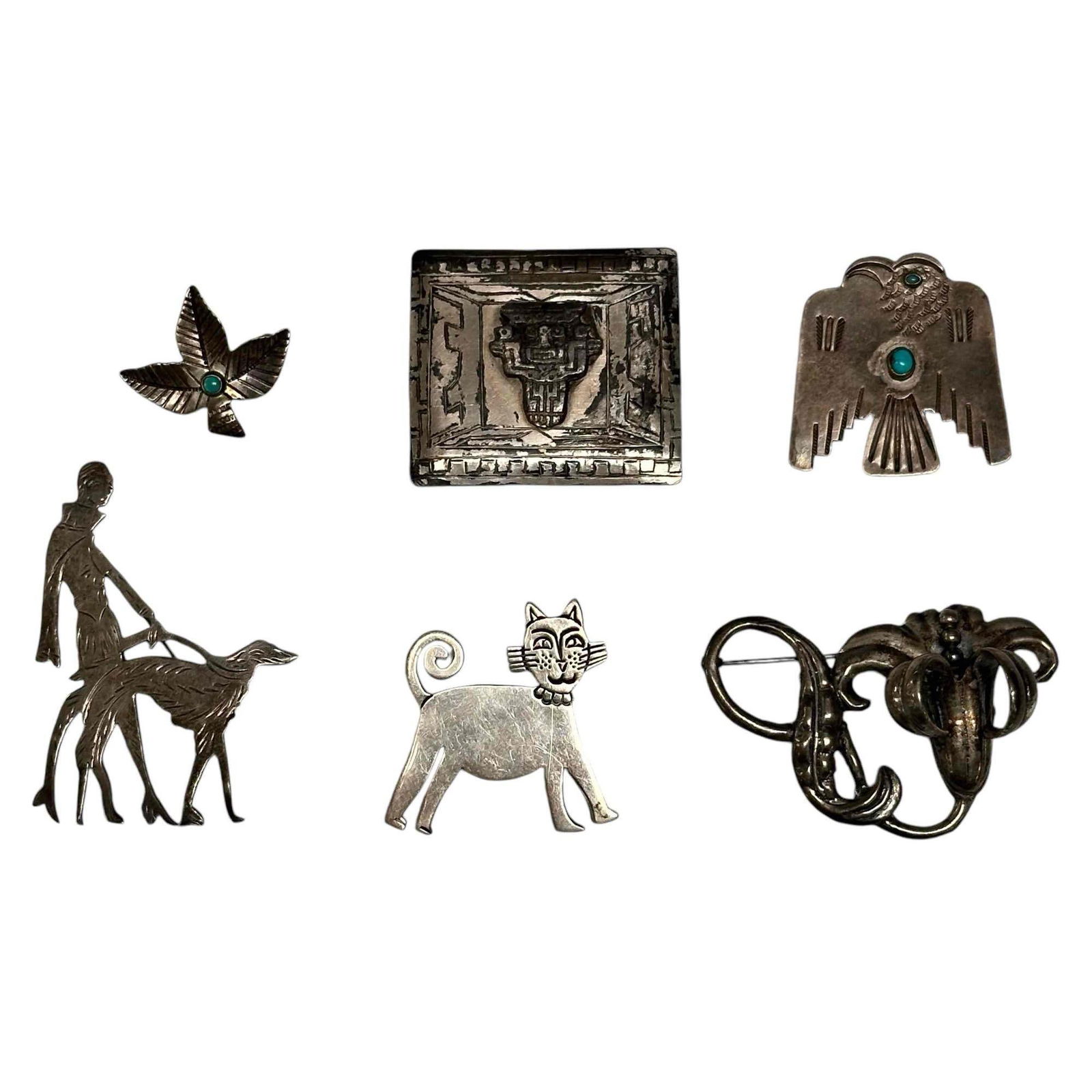 Six Sterling Silver Brooches (1 of 15)