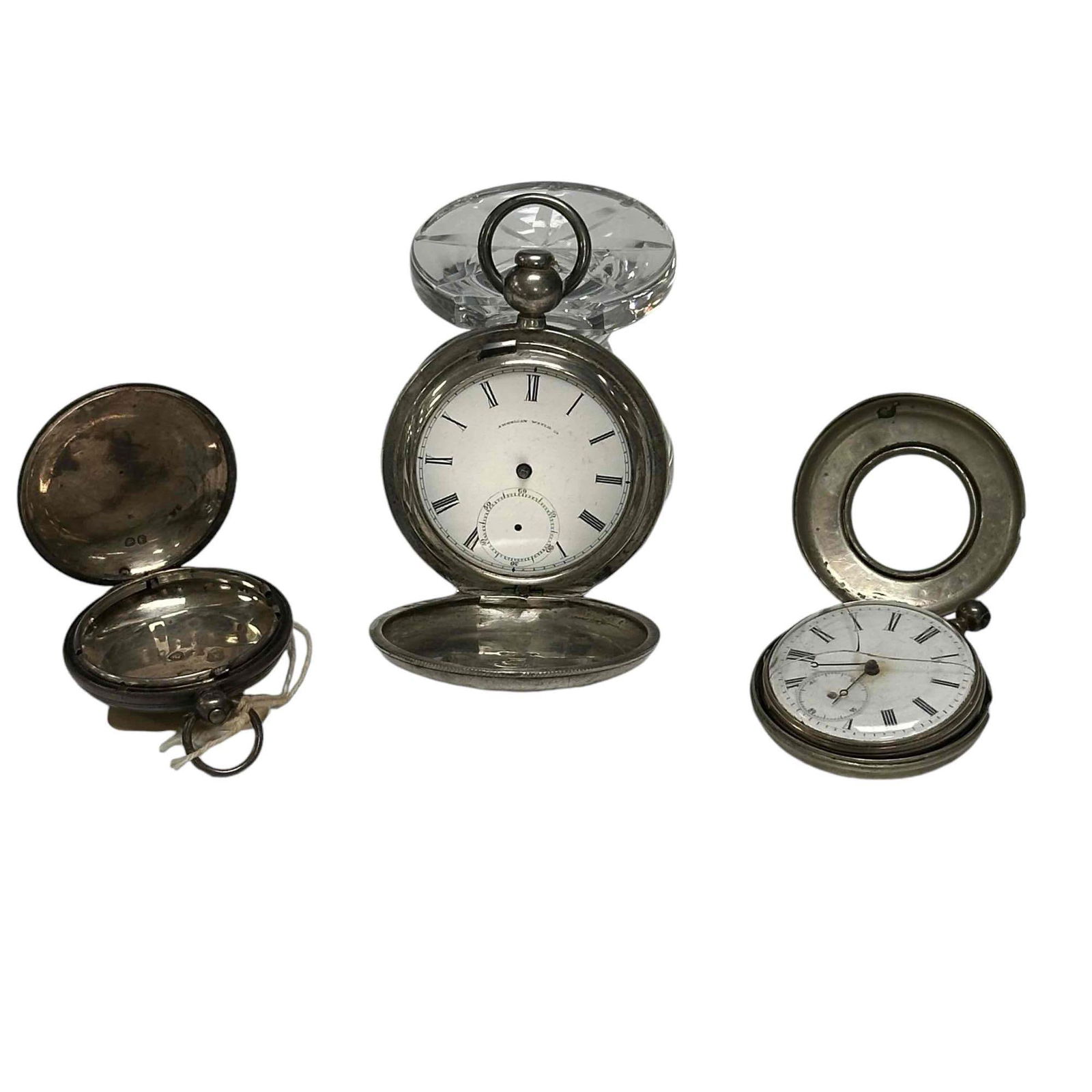 Three (3) Antique Pocket Watches and Case (1 of 20)